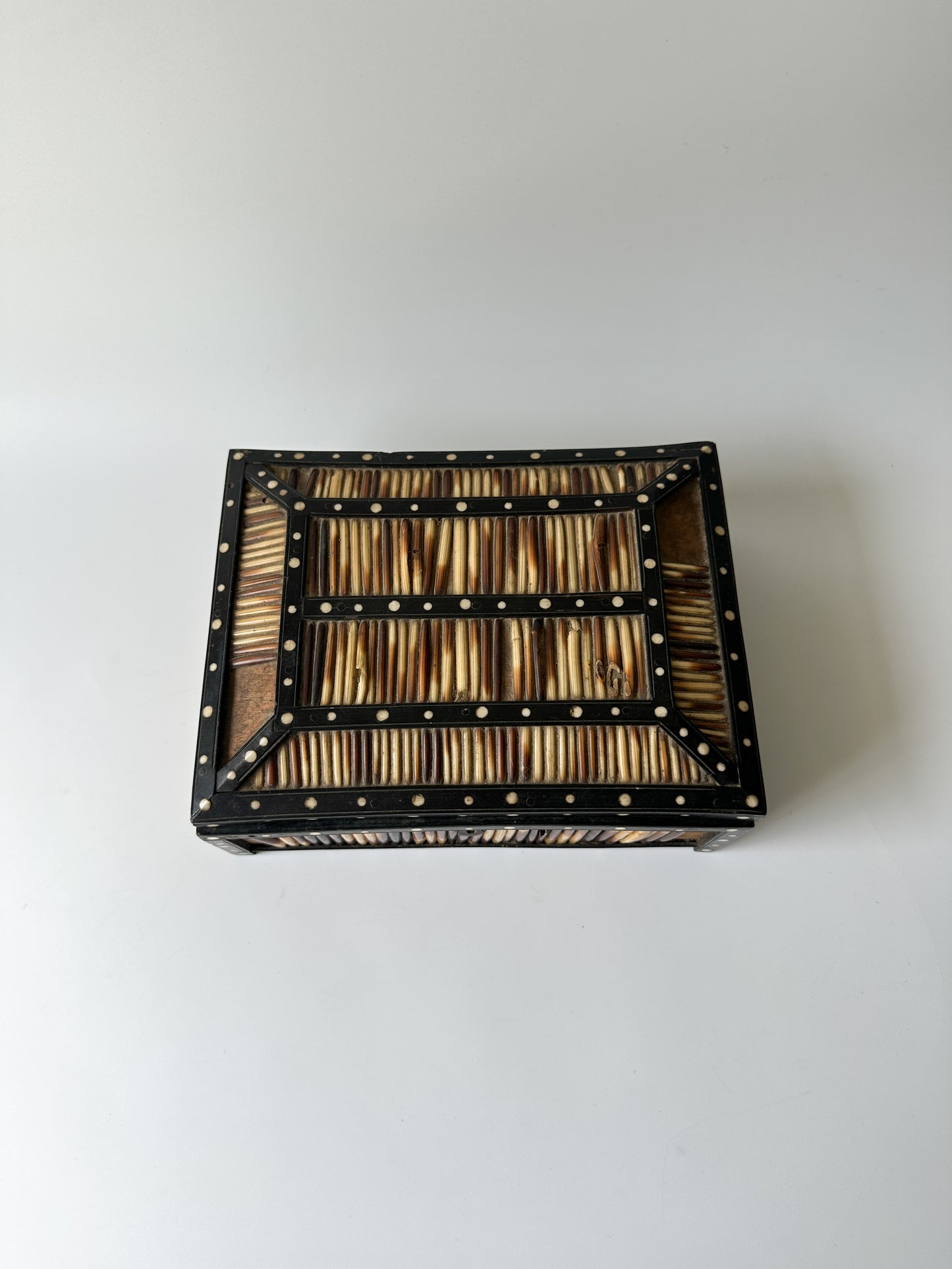Antique Porcupine Quill Box