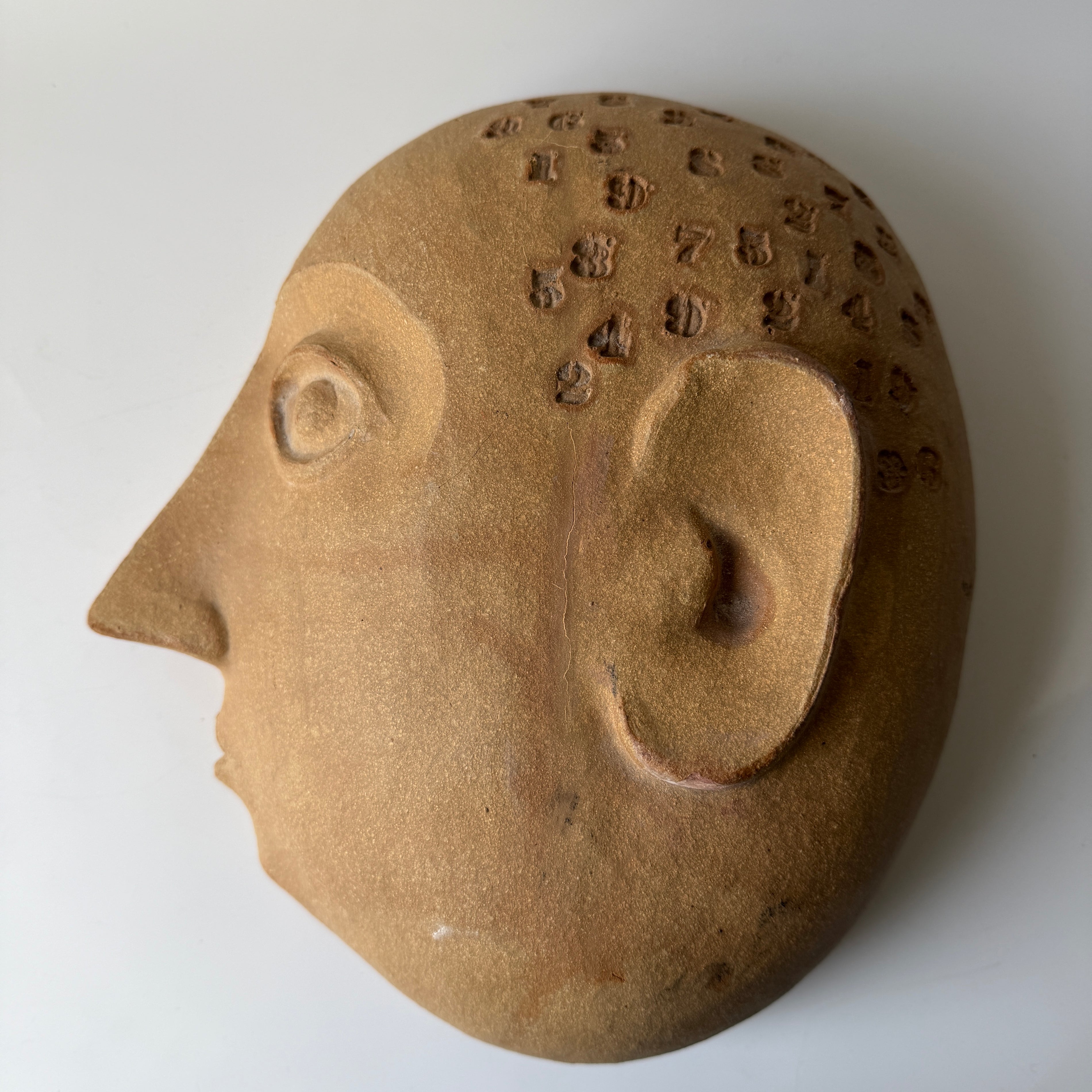 David Gil Ceramic Abstract Face Sculpture for Bennington Pottery
