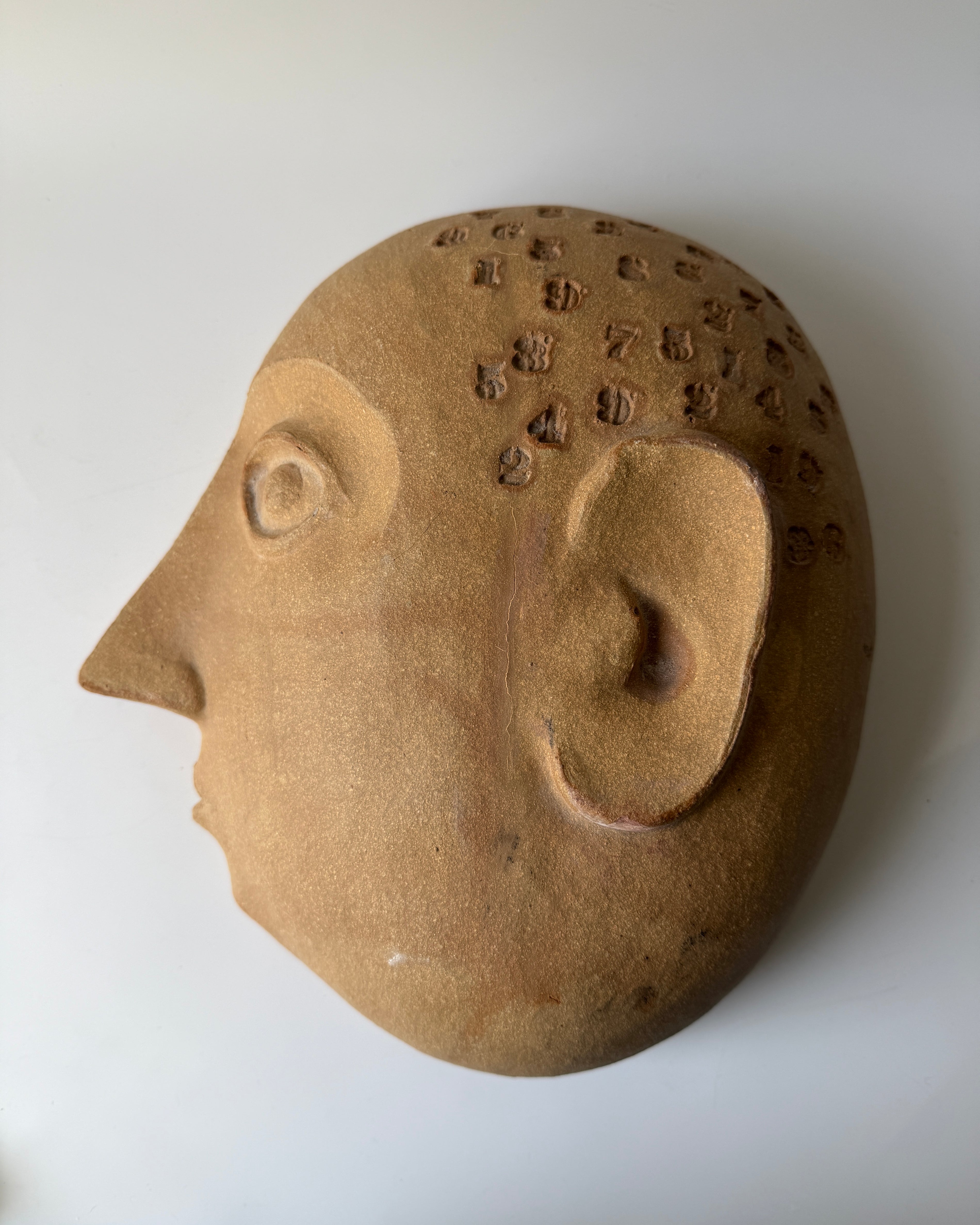 David Gil Ceramic Abstract Face Sculpture for Bennington Pottery
