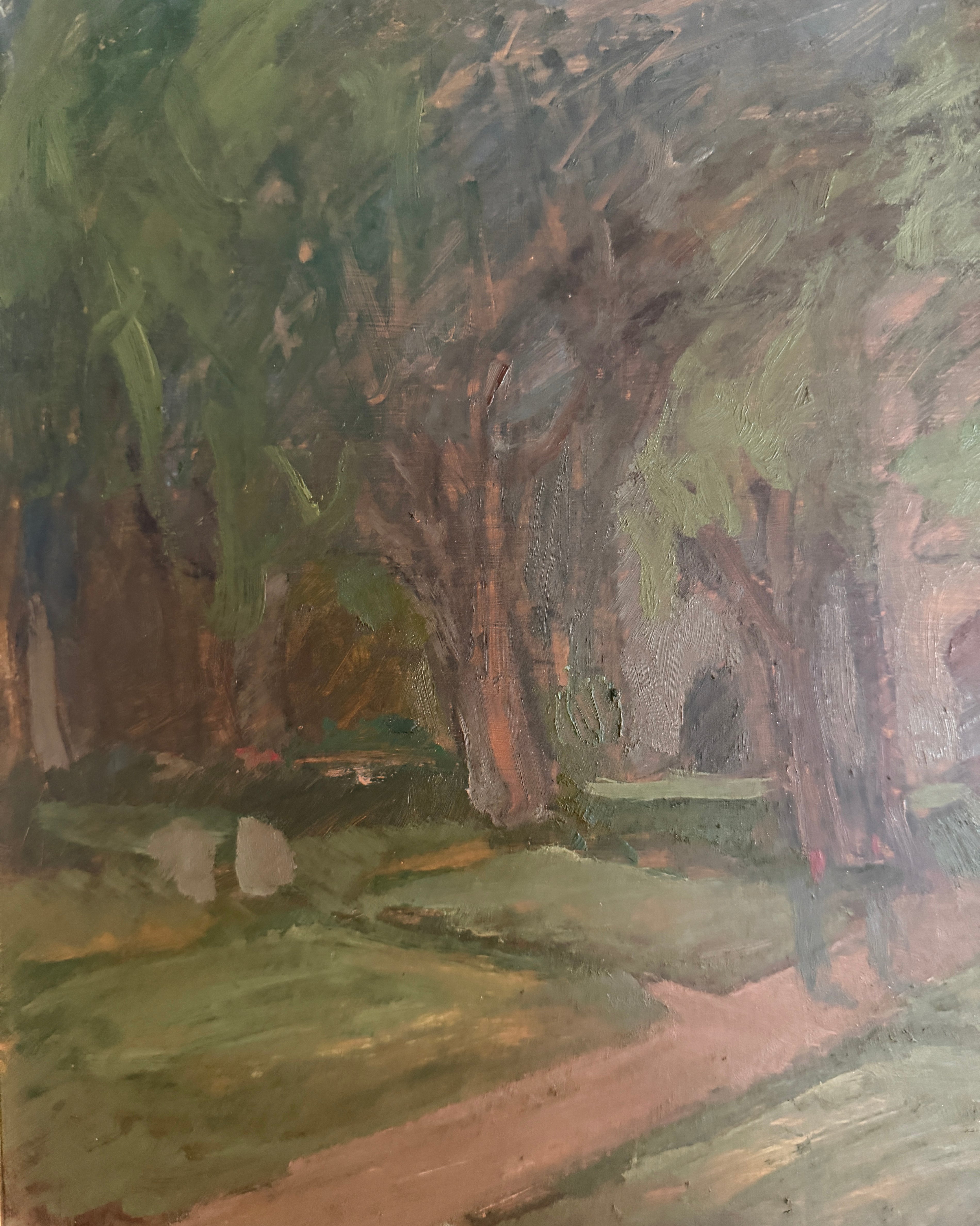 STIG EVERT LINDBERG - Outdoor Scene - Oil Painting on Panel