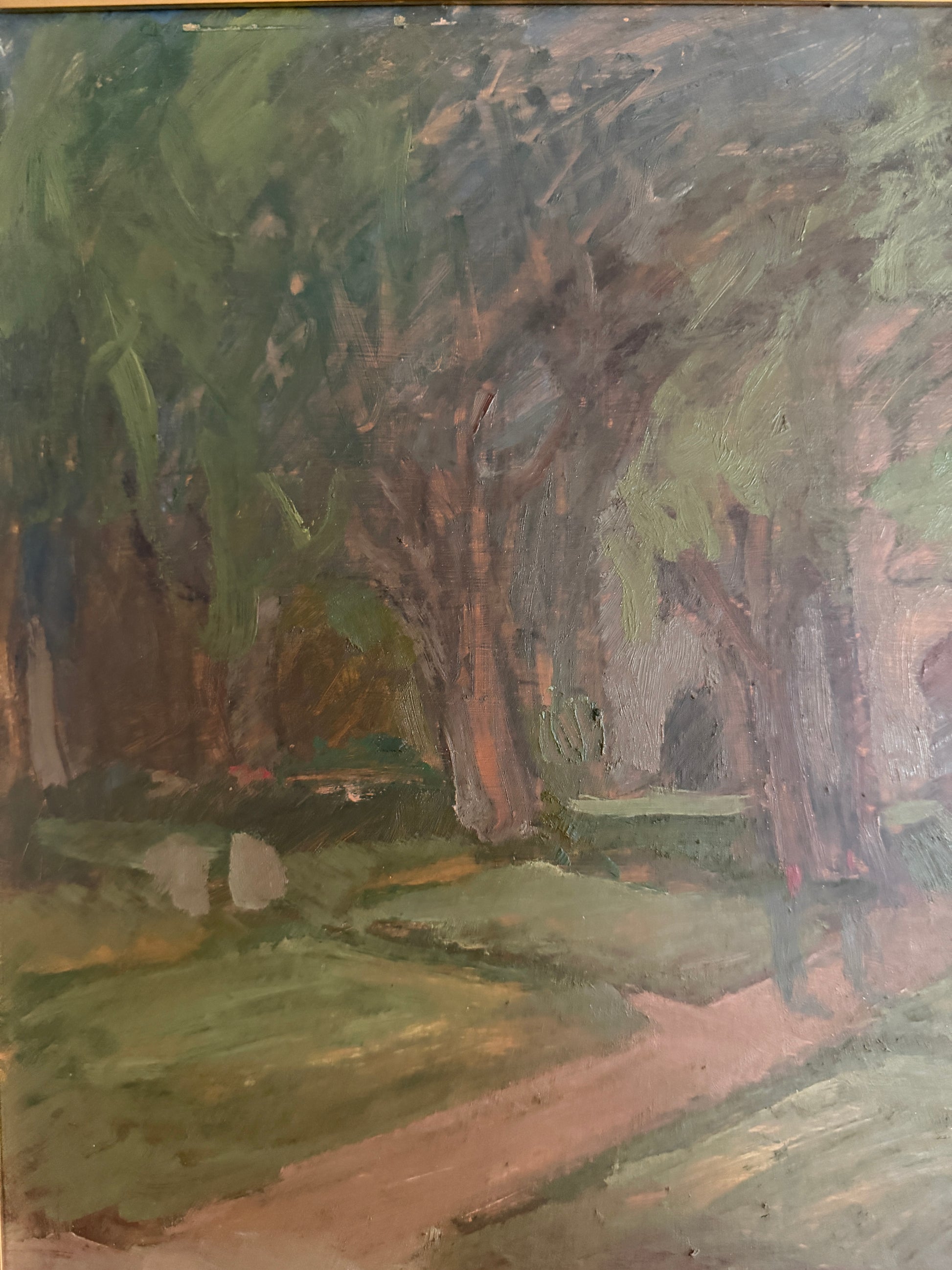 STIG EVERT LINDBERG - Outdoor Scene - Oil Painting on Panel