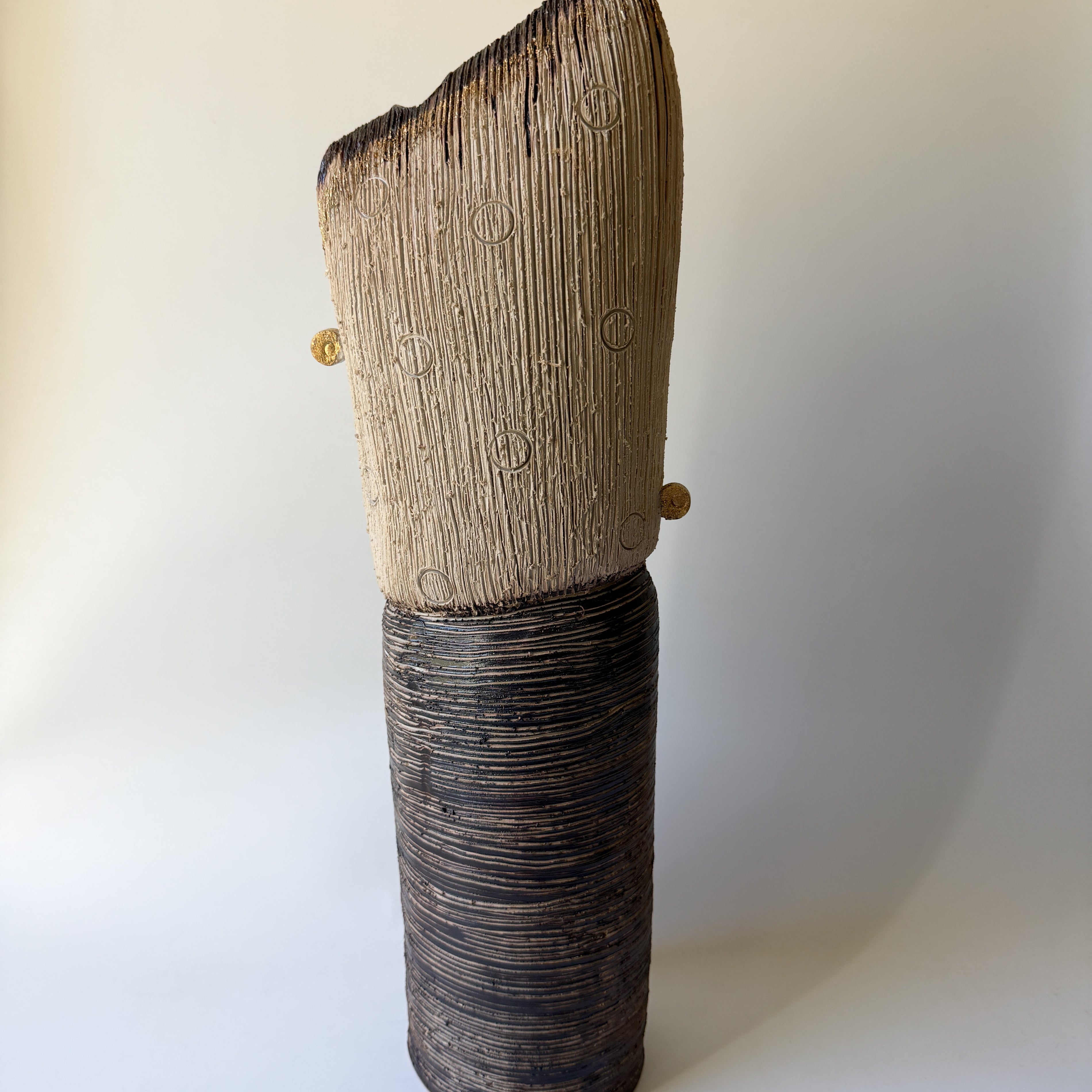 Handmade Ceramic Amphora Sculpture Vase (signed)