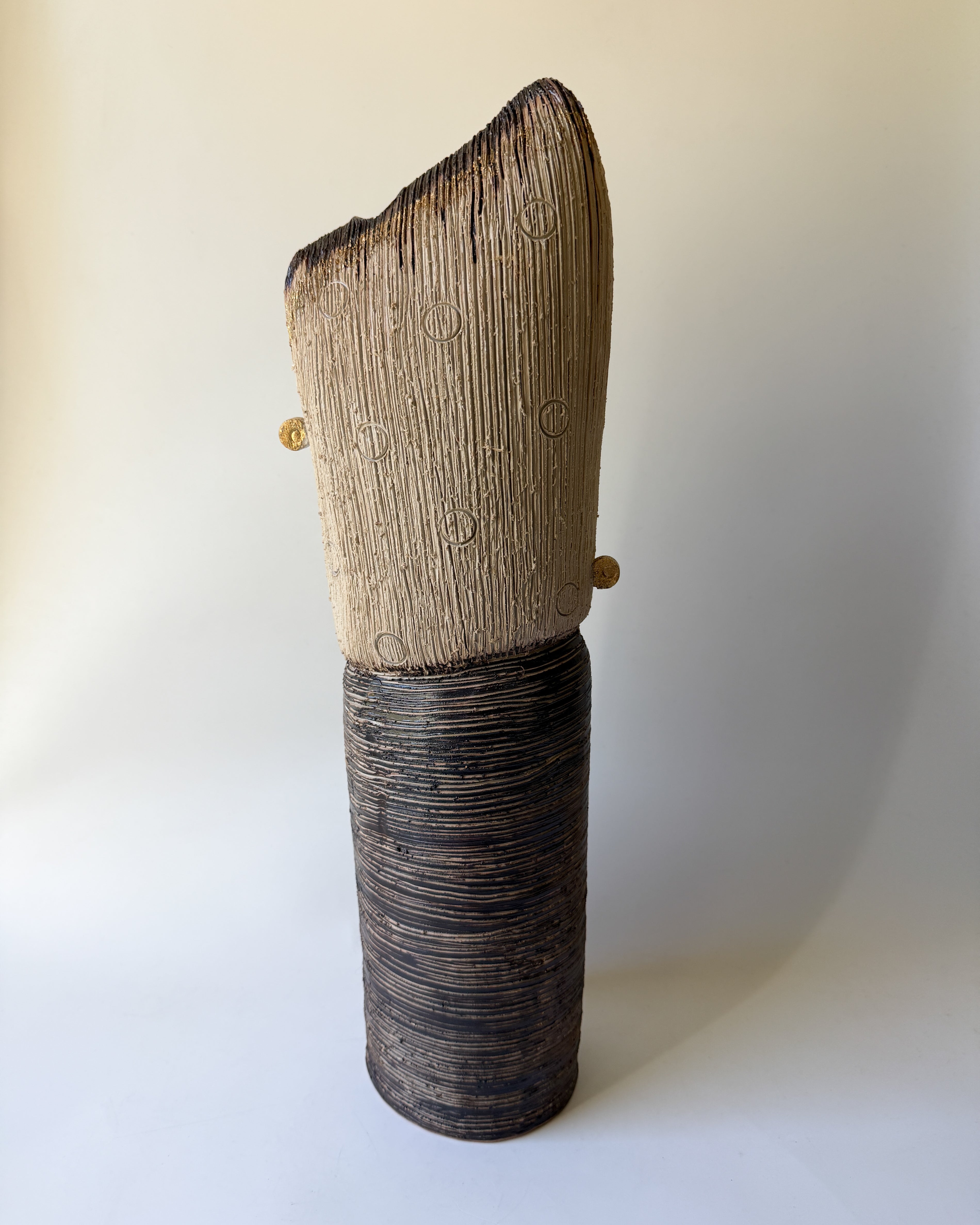 Handmade Ceramic Amphora Sculpture Vase (signed)