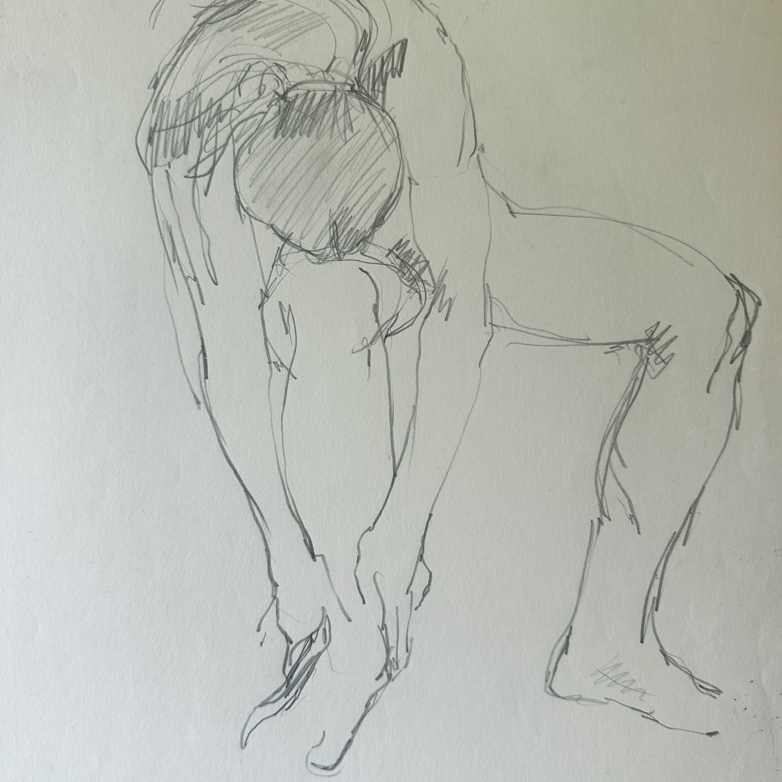 Dancer Pencil Sketch by Jane Matteson (12"W x 18"H)