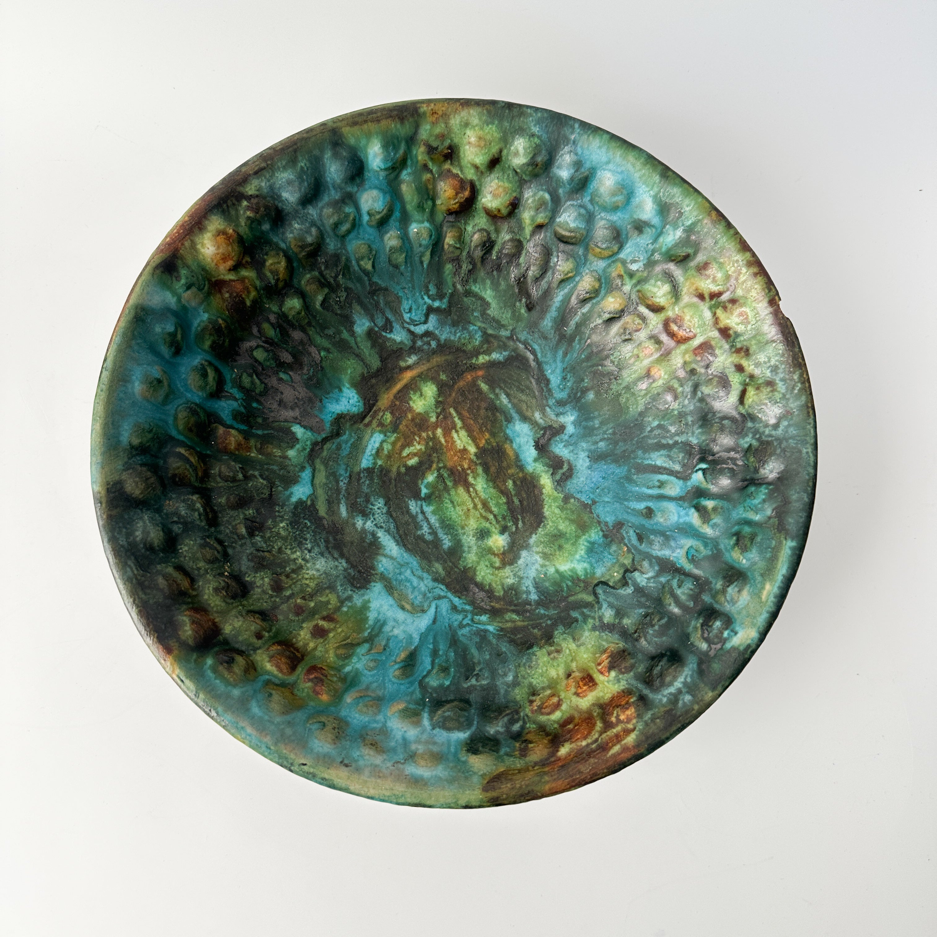 Alvino Bagni "Sea Garden" Vintage MCM Pottery Bowl