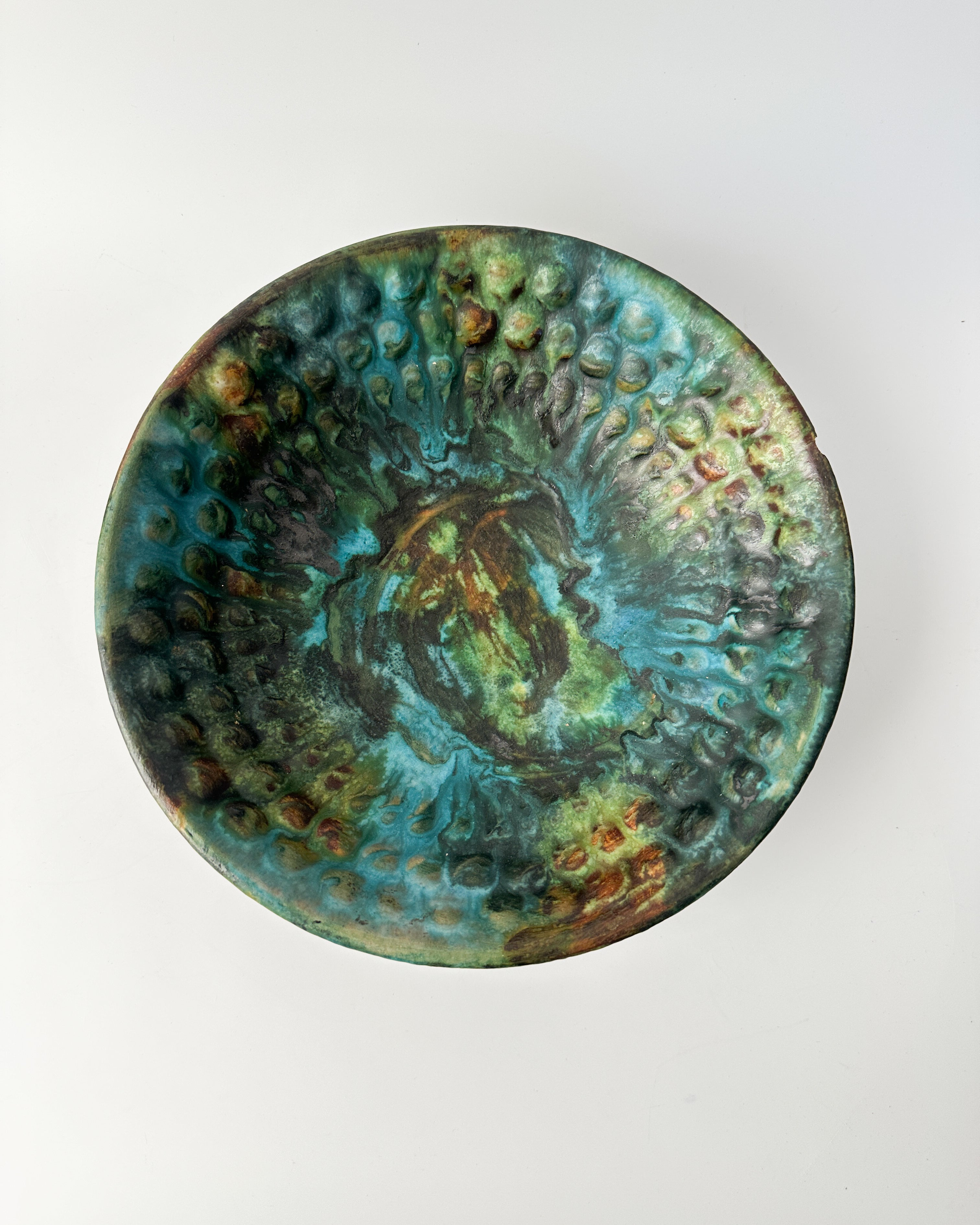 Alvino Bagni "Sea Garden" Vintage MCM Pottery Bowl