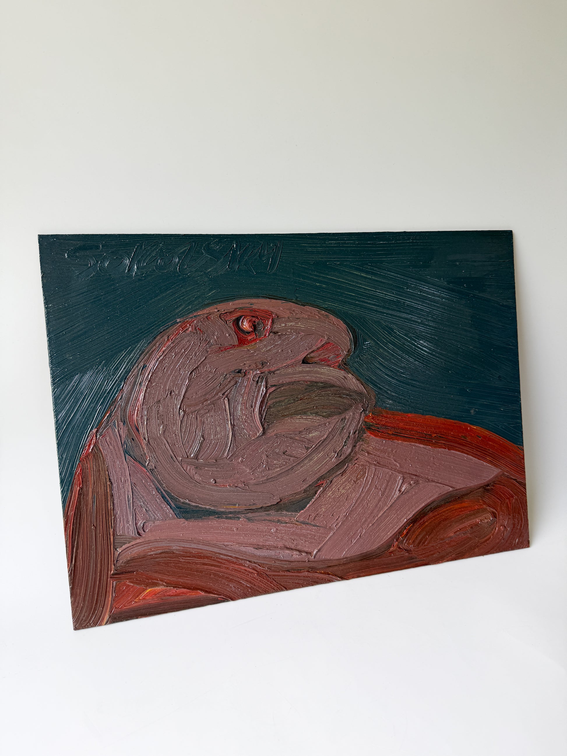 Morris Sokolsky - Oil Impasto on Board 16"W x 11.75"H - Unframed