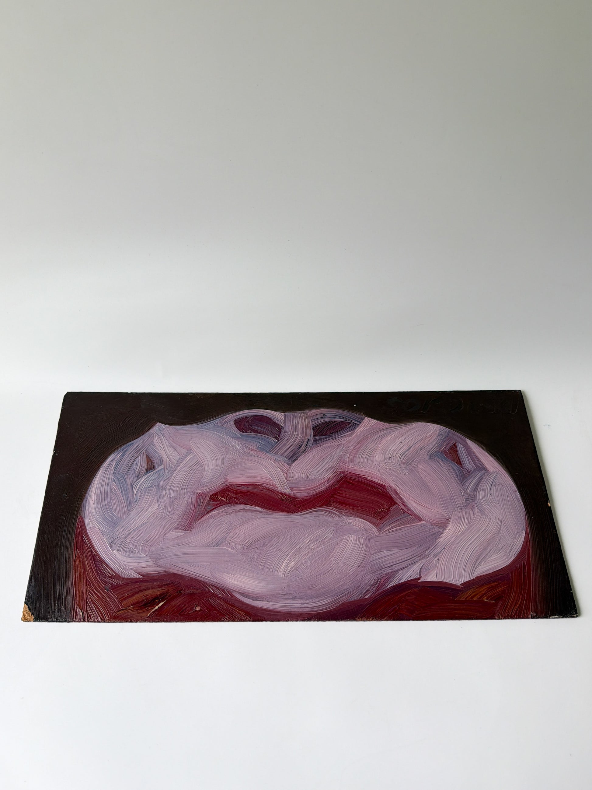 Morris Sokolsky - Oil on Board 16"W x 8"H - Unframed