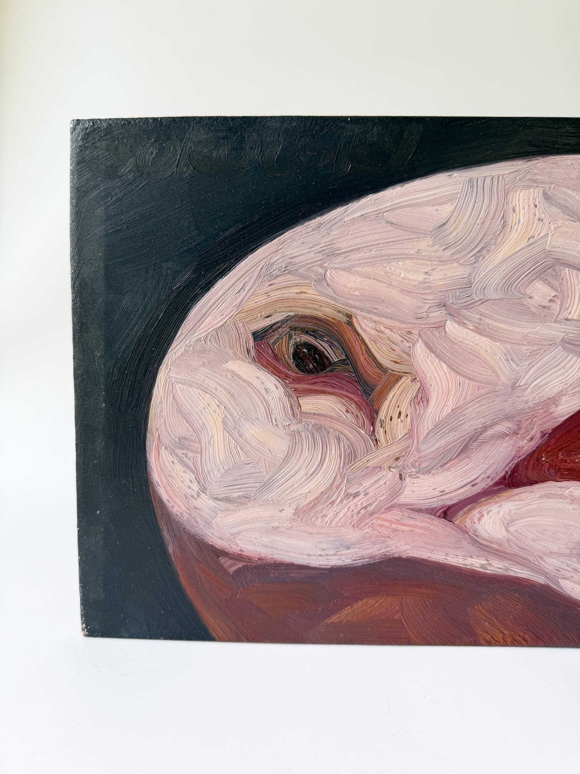 Morris Sokolsky - Oil on Board 16"W x 8"H - Unframed