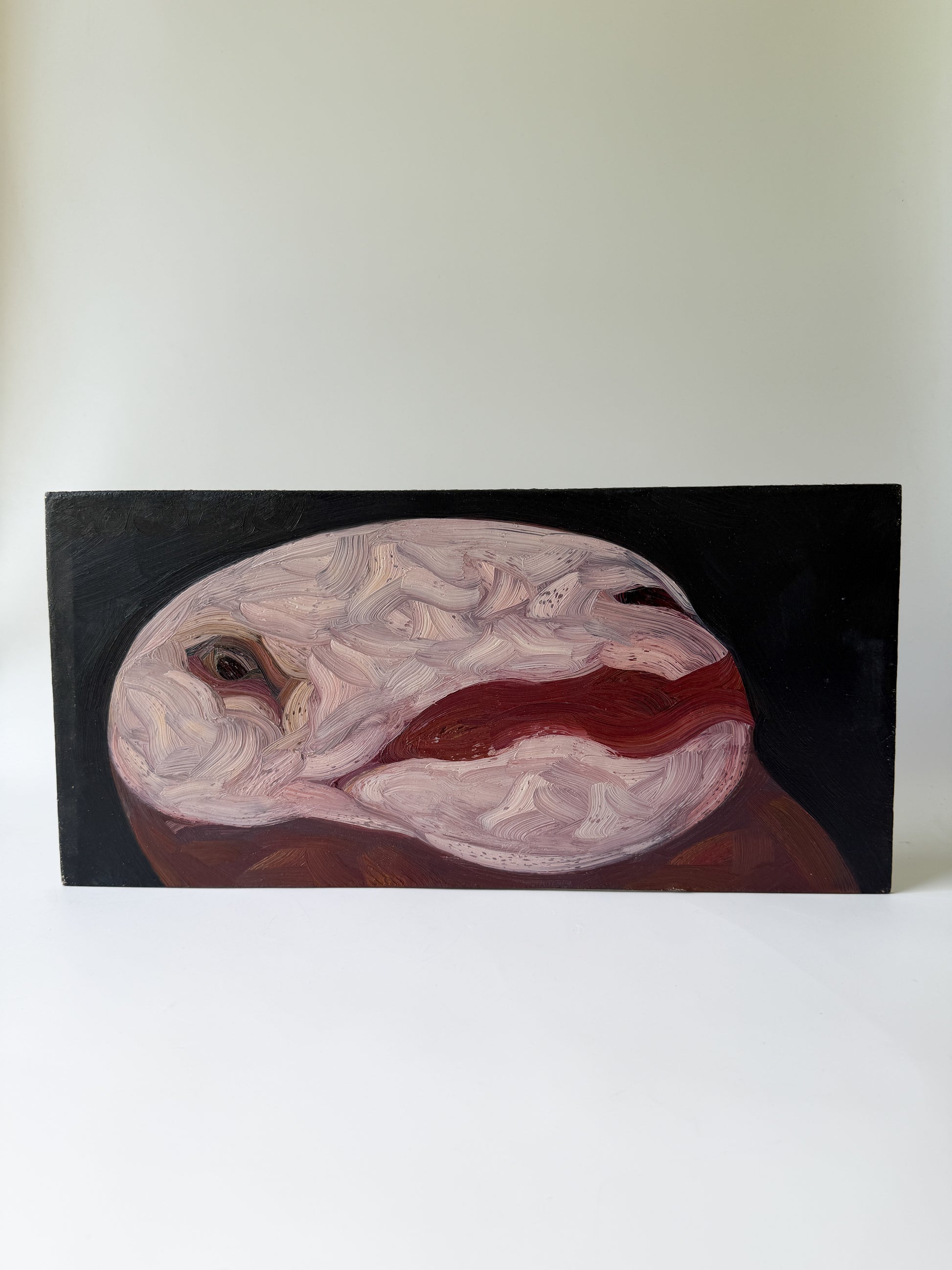 Morris Sokolsky - Oil on Board 16"W x 8"H - Unframed
