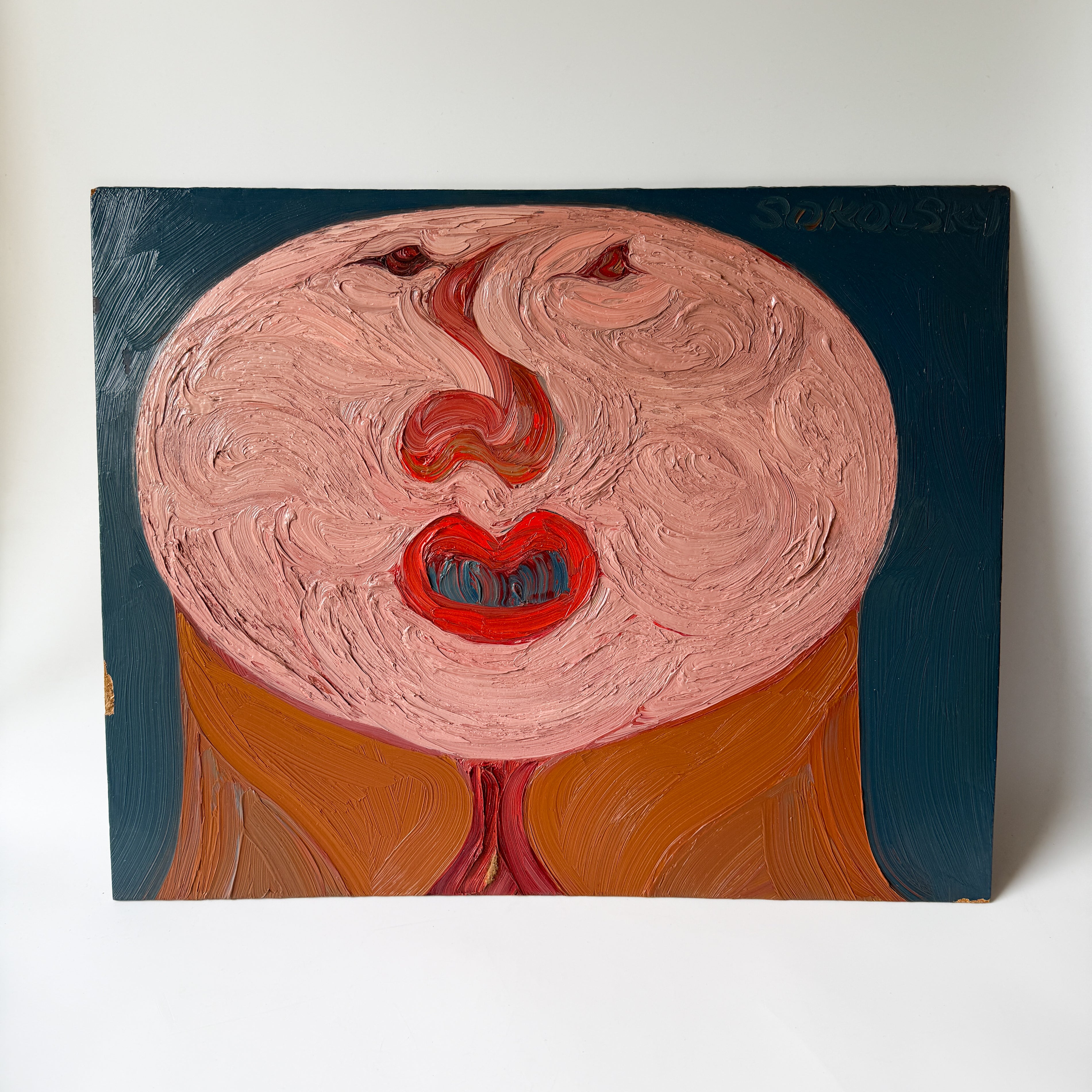 Morris Sokolsky - Oil Impasto on Board 20"W x 16"H - Unframed