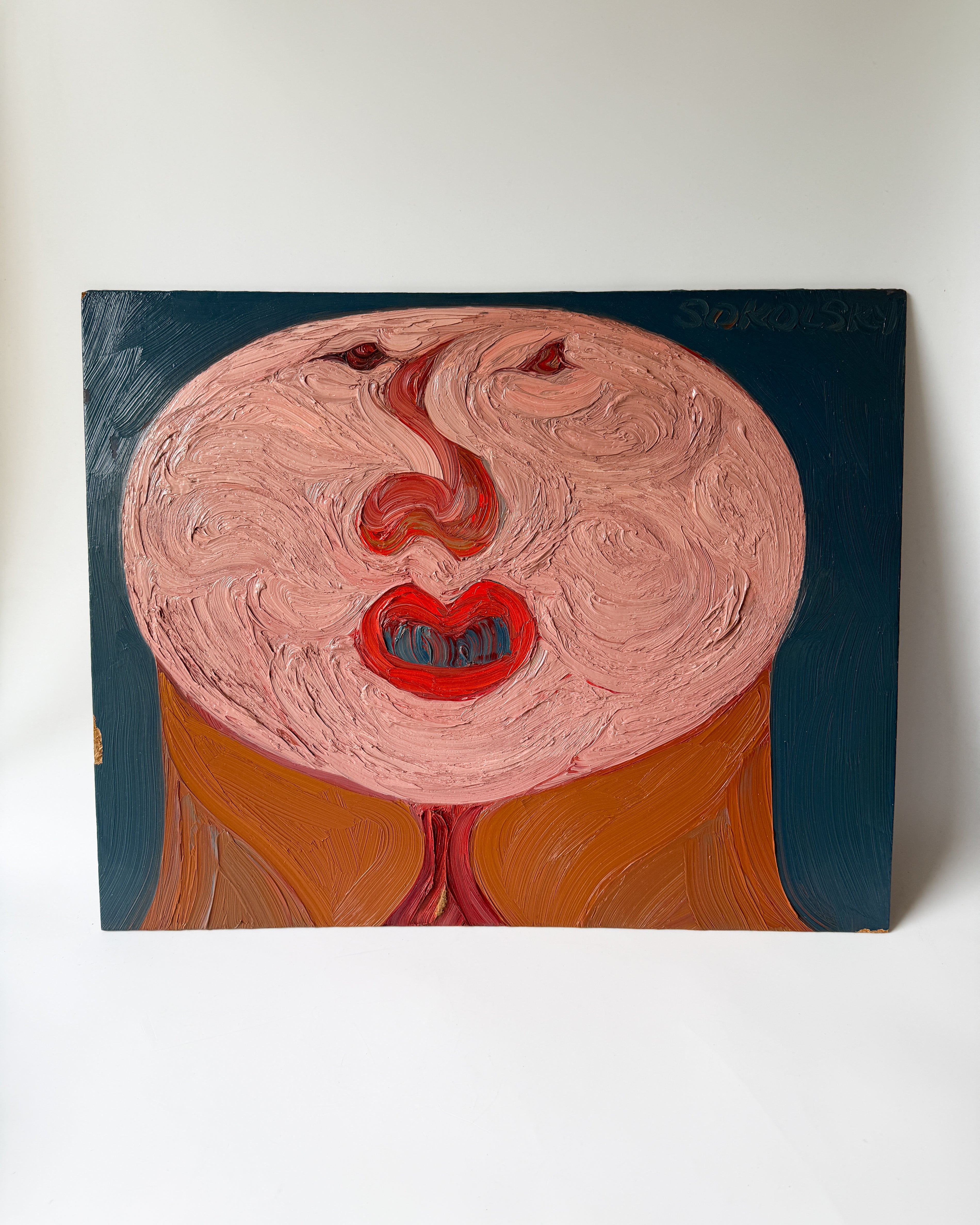 Morris Sokolsky - Oil Impasto on Board 20"W x 16"H - Unframed