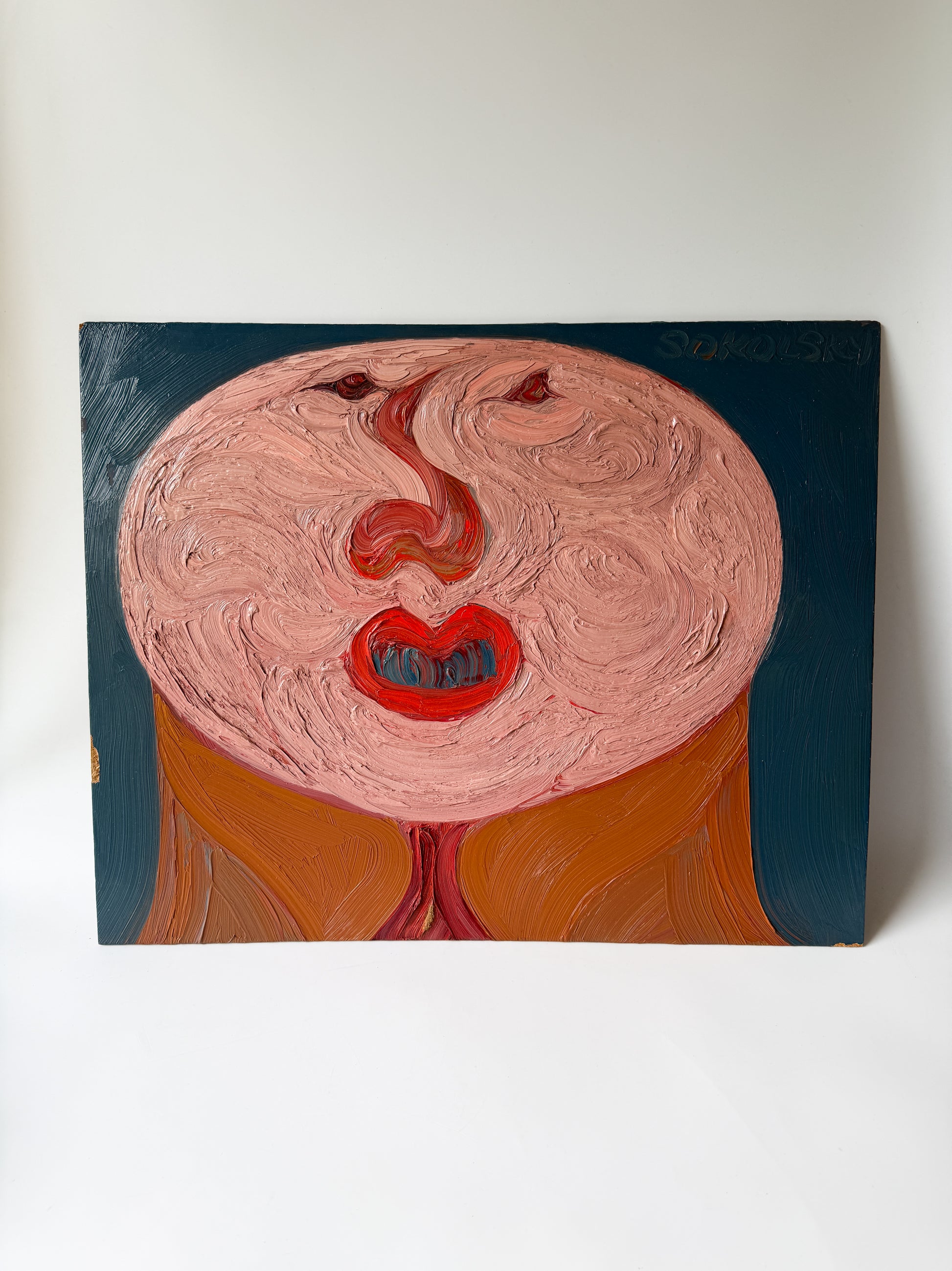Morris Sokolsky - Oil Impasto on Board 20"W x 16"H - Unframed