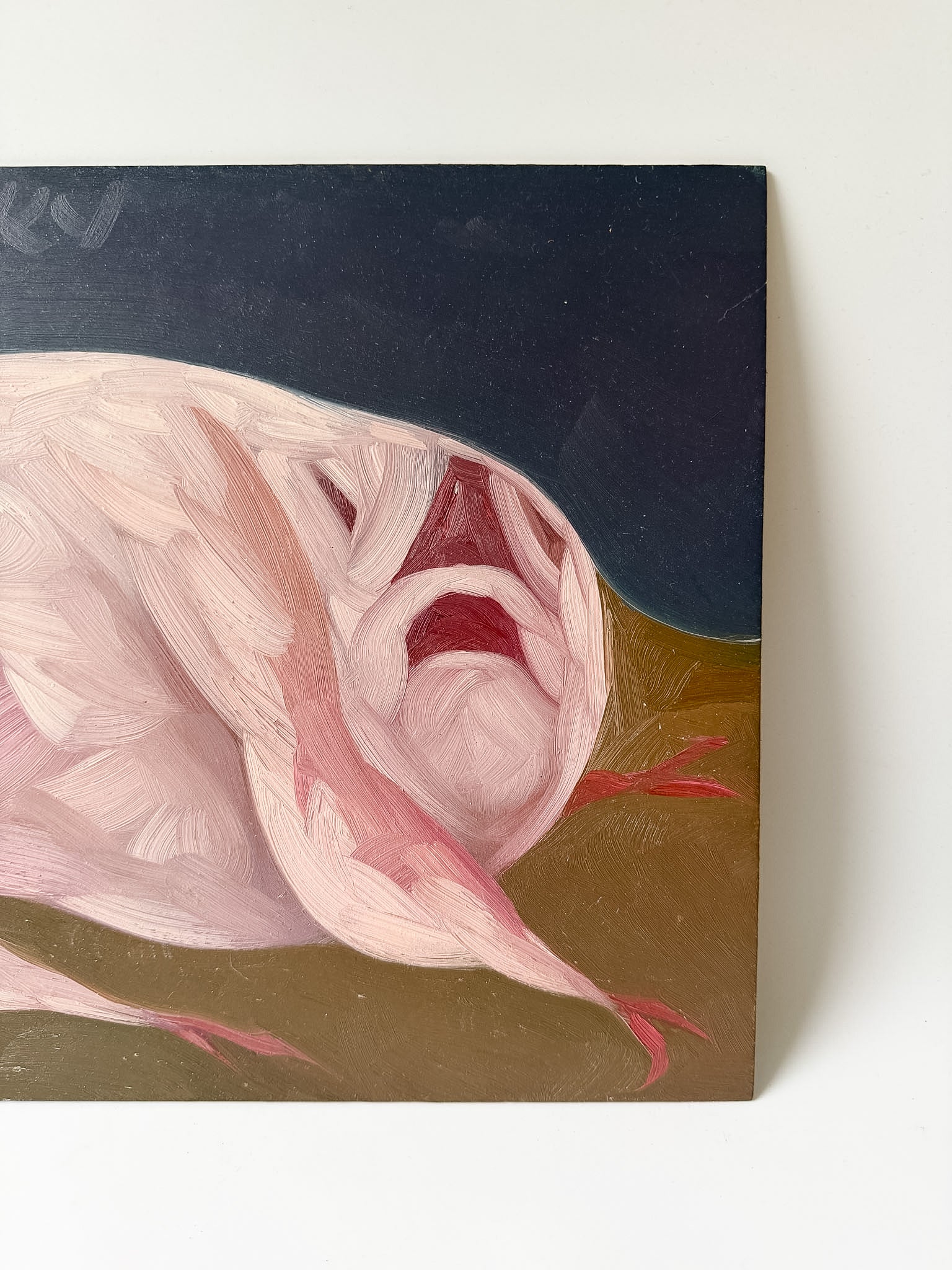Morris Sokolsky - Oil Impasto Animal on Board 15.5"W x 12"H - Unframed