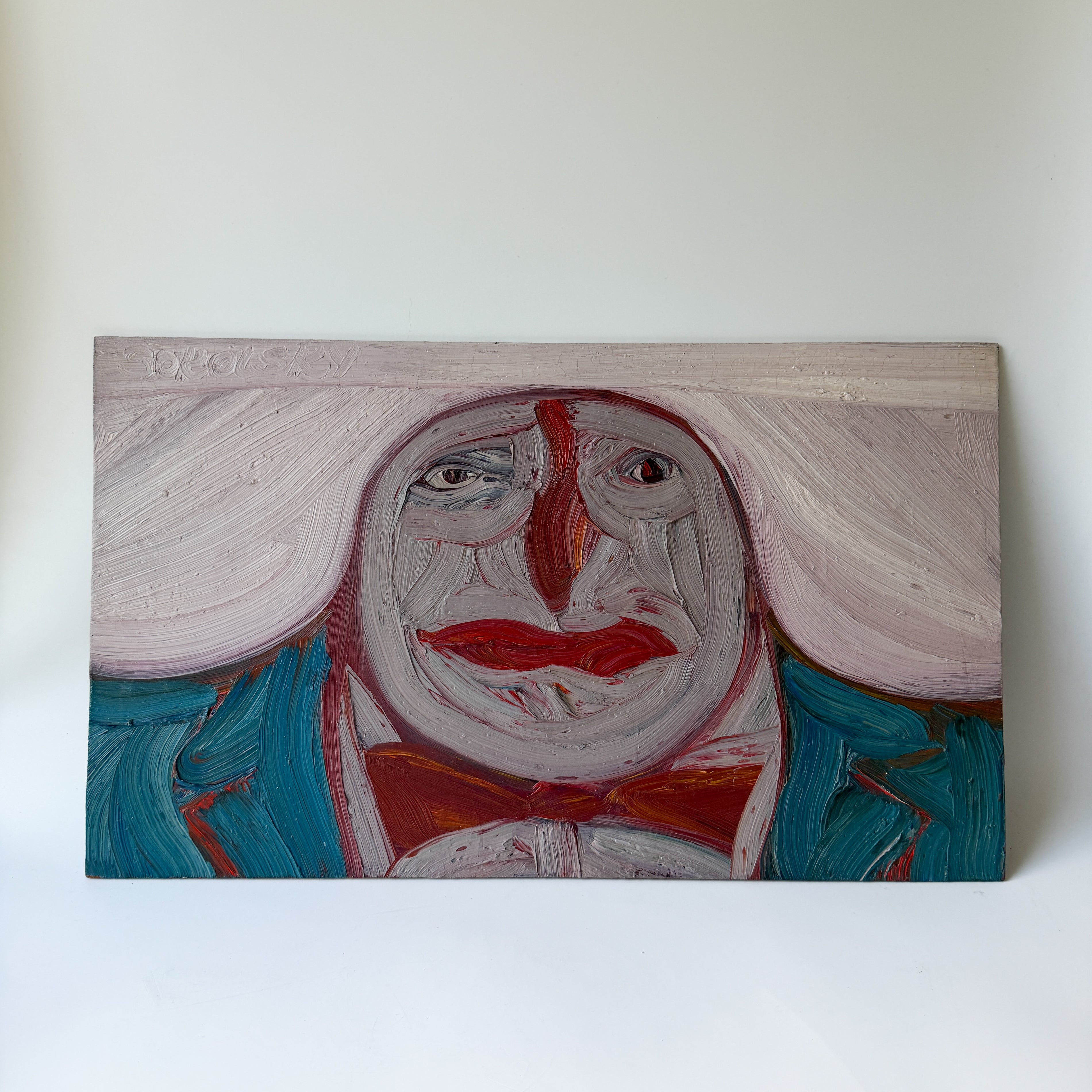 Morris Sokolsky - Oil Impasto on Board 20.75"W x 12.25"H - Unframed