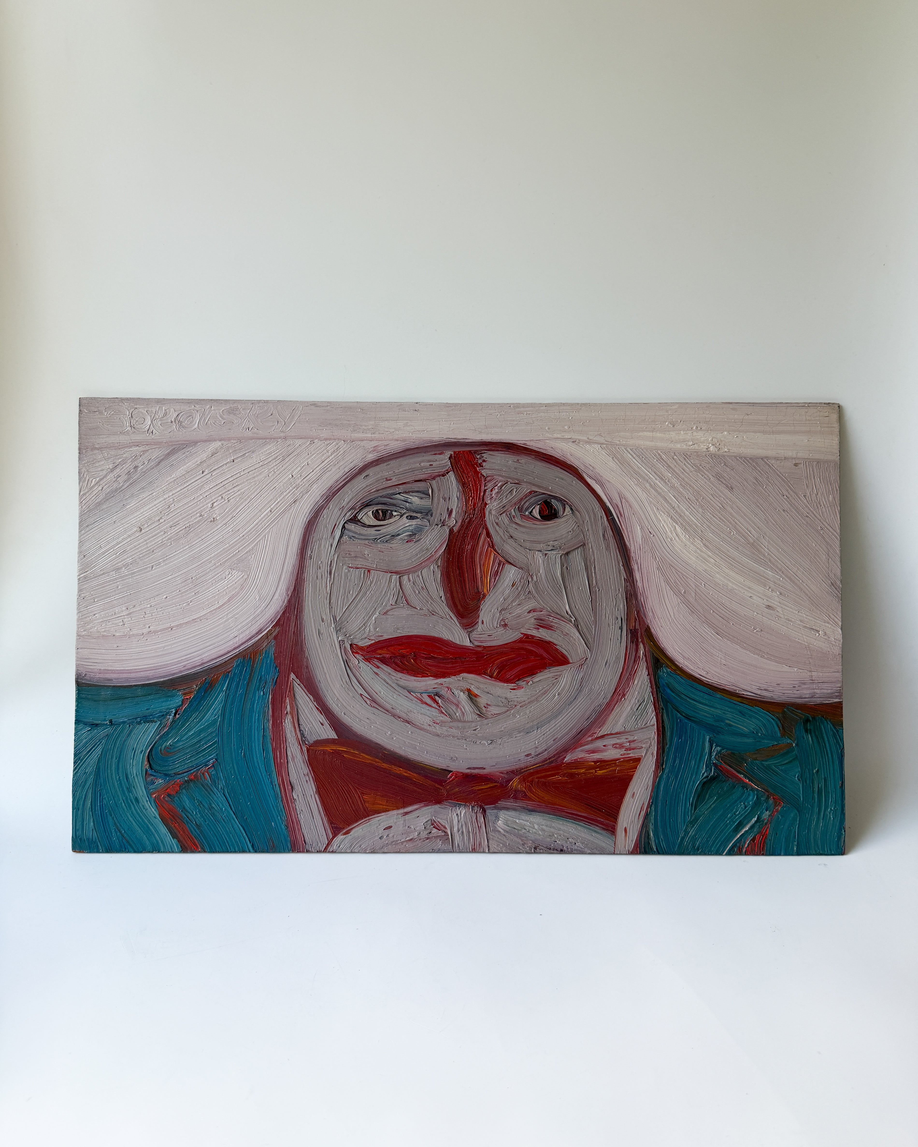 Morris Sokolsky - Oil Impasto on Board 20.75"W x 12.25"H - Unframed