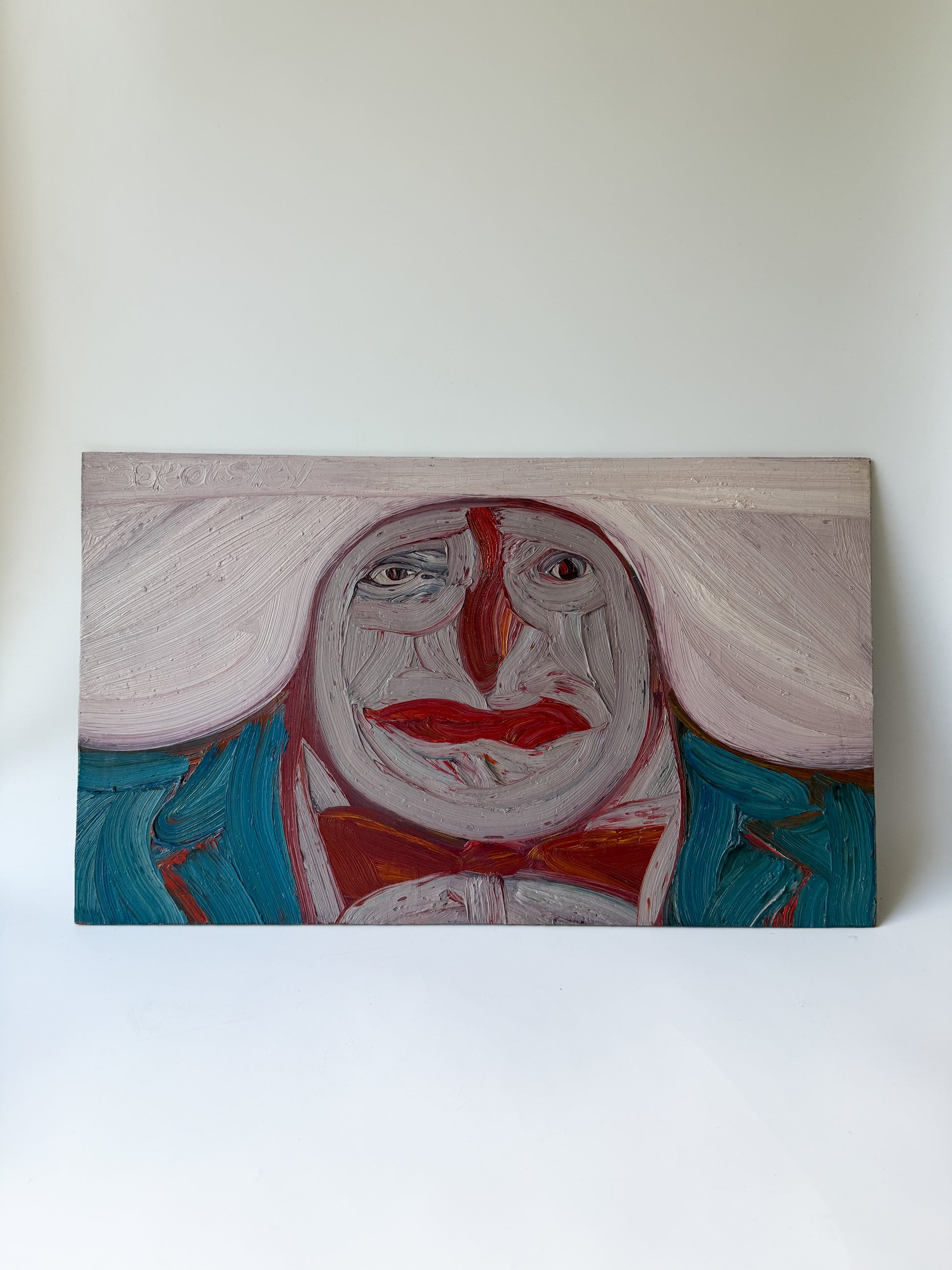 Morris Sokolsky - Oil Impasto on Board 20.75"W x 12.25"H - Unframed