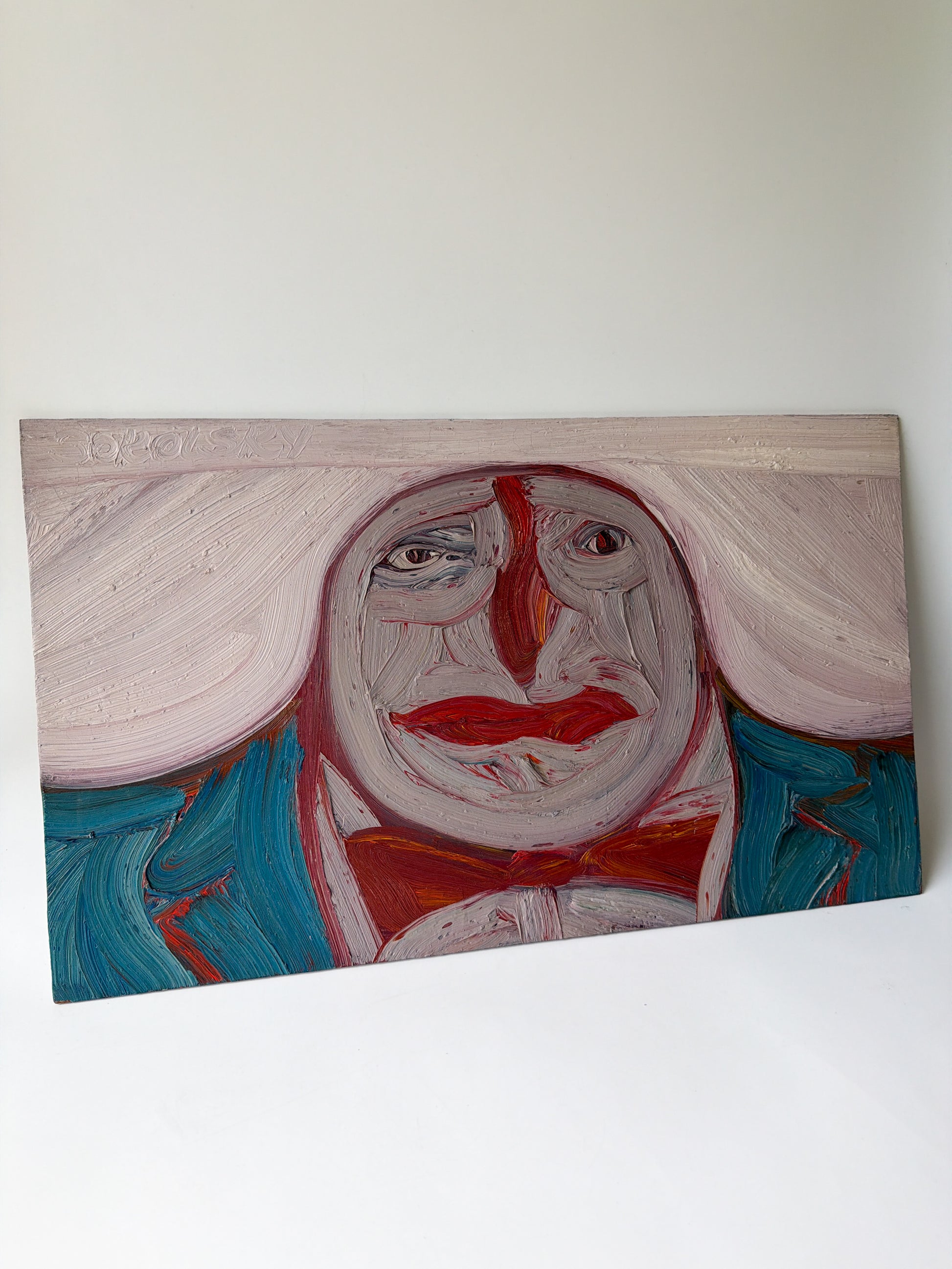 Morris Sokolsky - Oil Impasto on Board 20.75"W x 12.25"H - Unframed