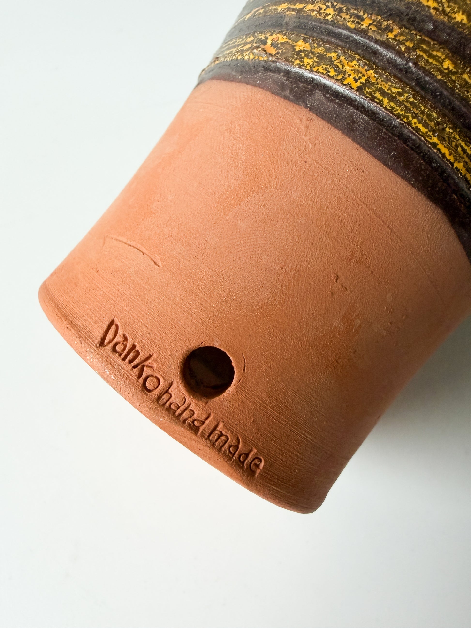 Danko Terracotta Flower Pot with Orange Glaze