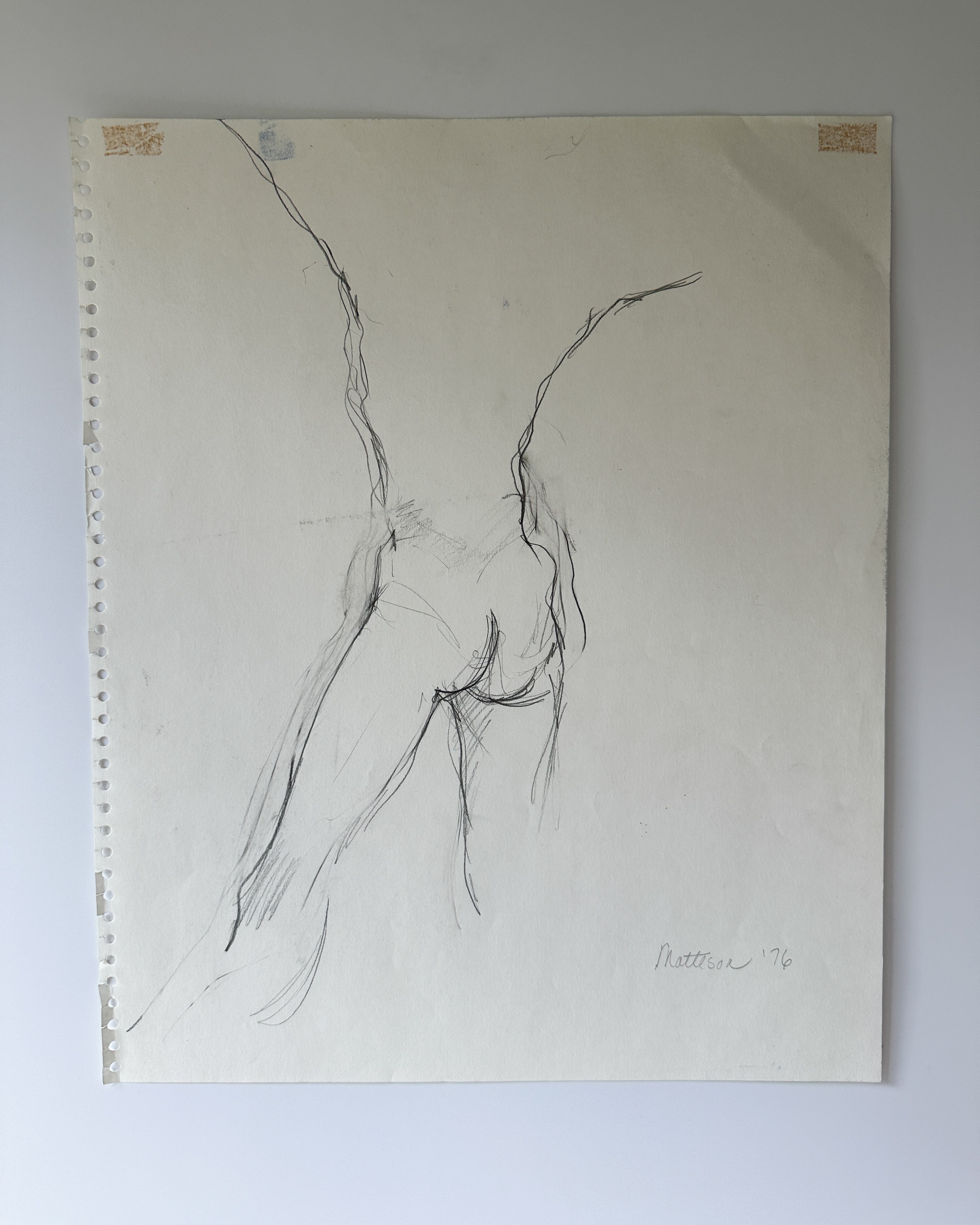 Nude Sketch by Jane Matteson (signed)