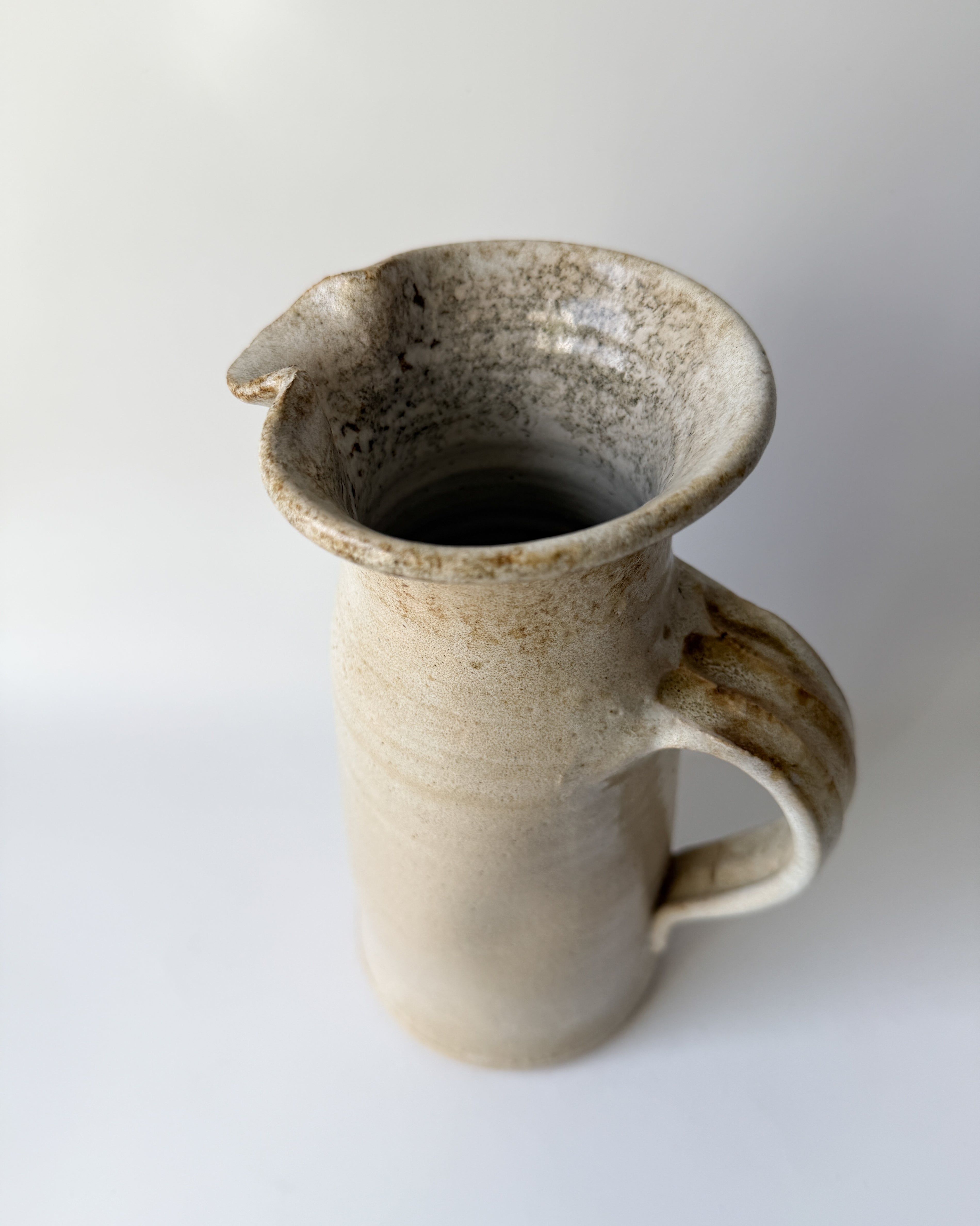 Tall Handmade Pottery Pitcher