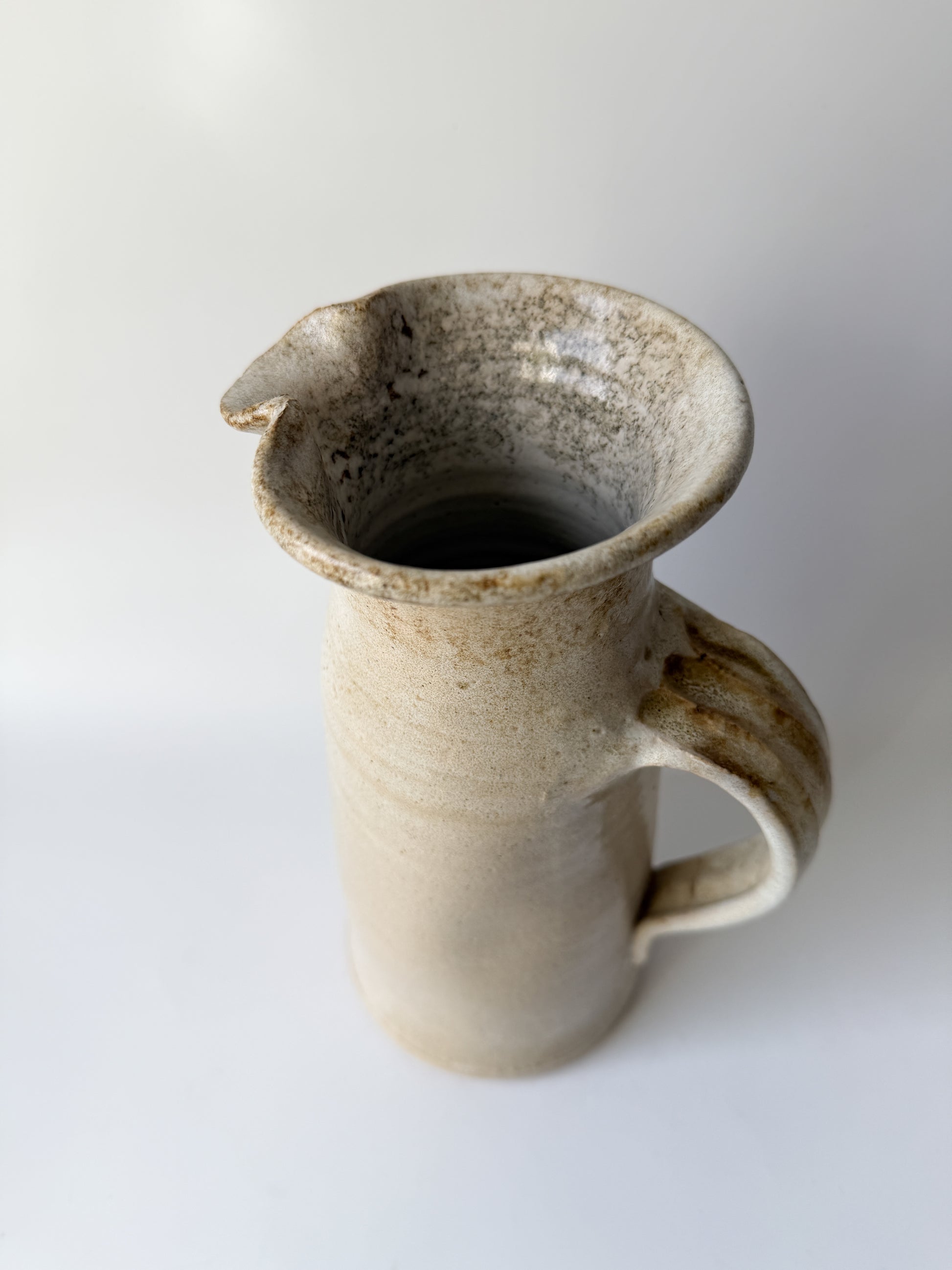 Tall Handmade Pottery Pitcher