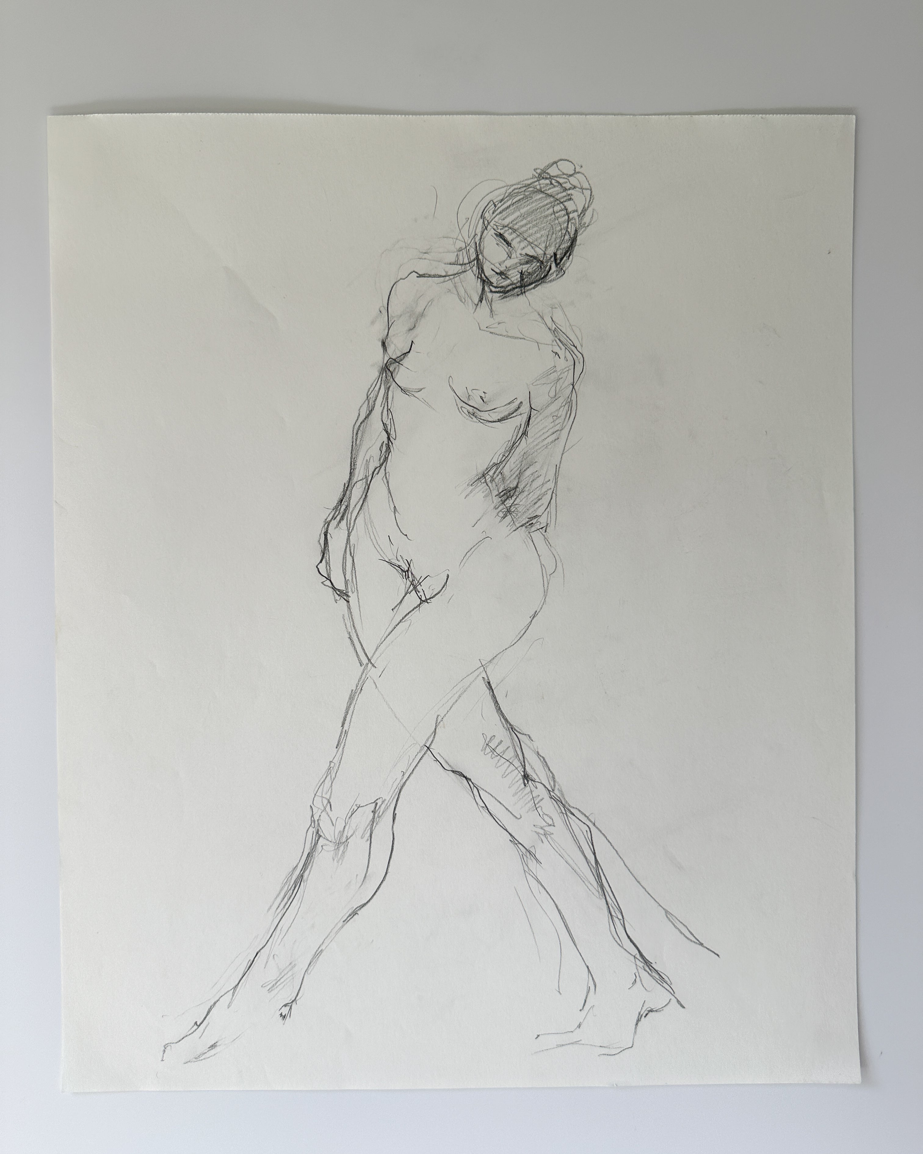 SERIES: 34 Nudes on White Paper by Jane Matteson