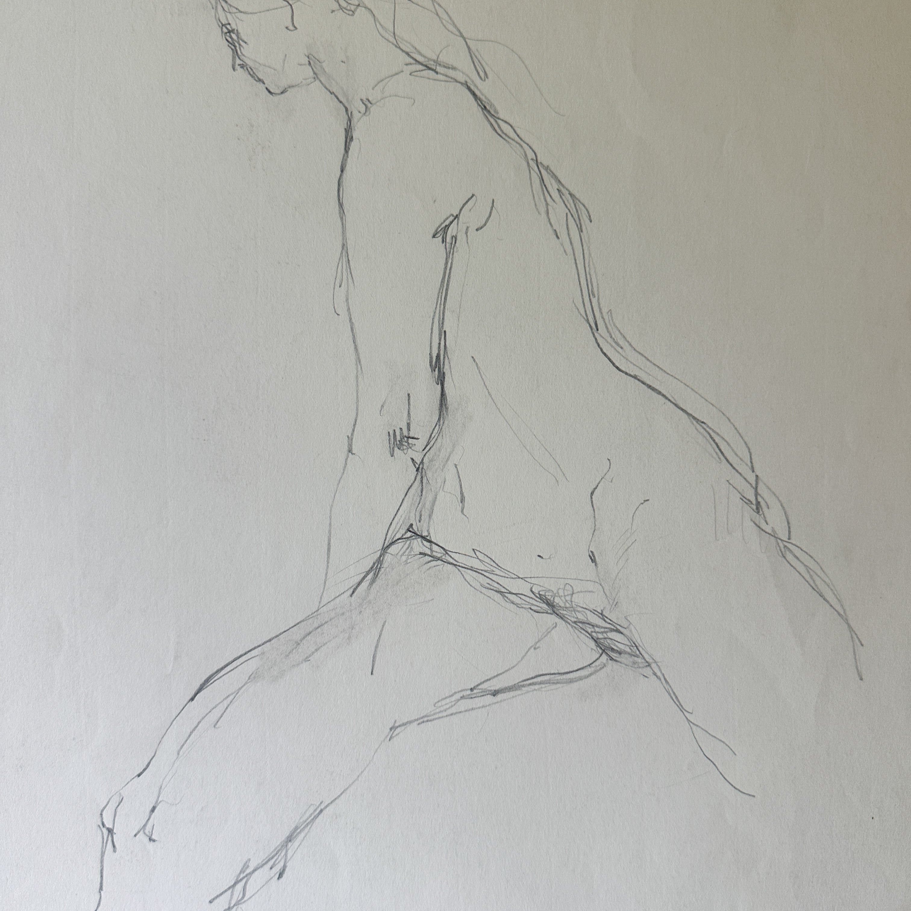 Nude Sketch by Jane Matteson (10.5"W x 14.5"H)