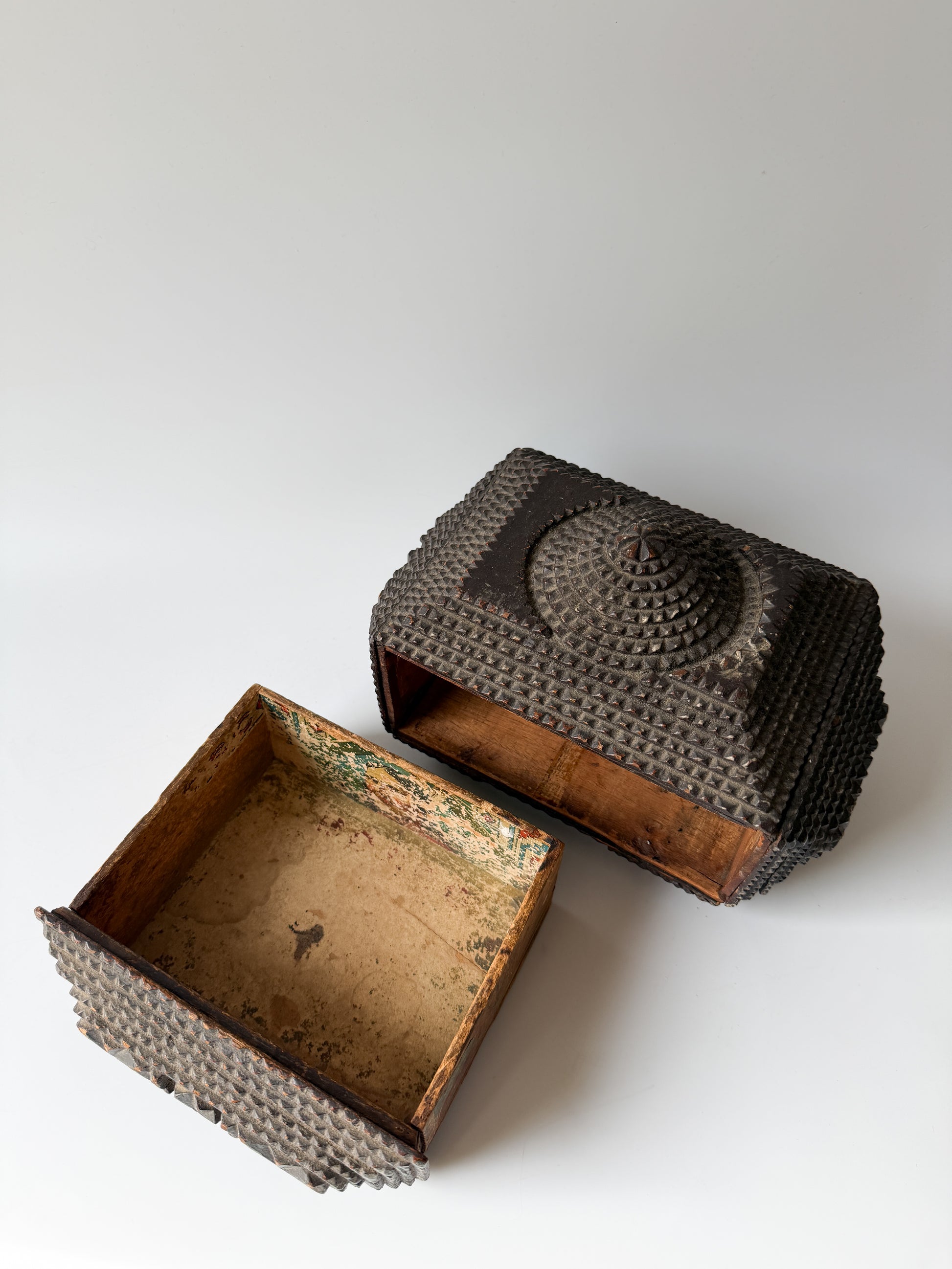 Antique Tramp Art Box