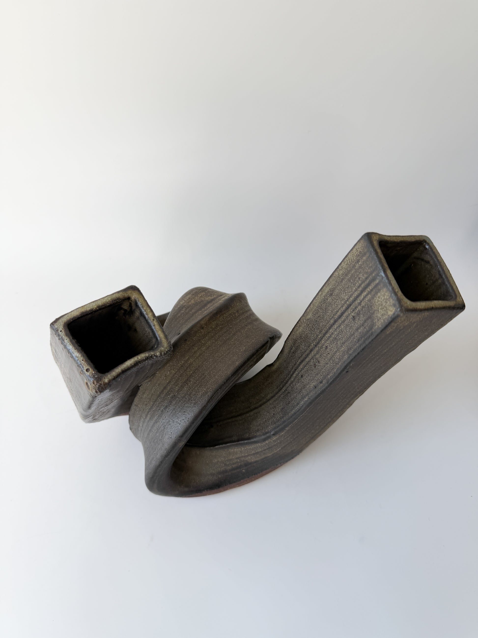 Handmade Artist Earthenware Ikebana-Style Ceramic Vase