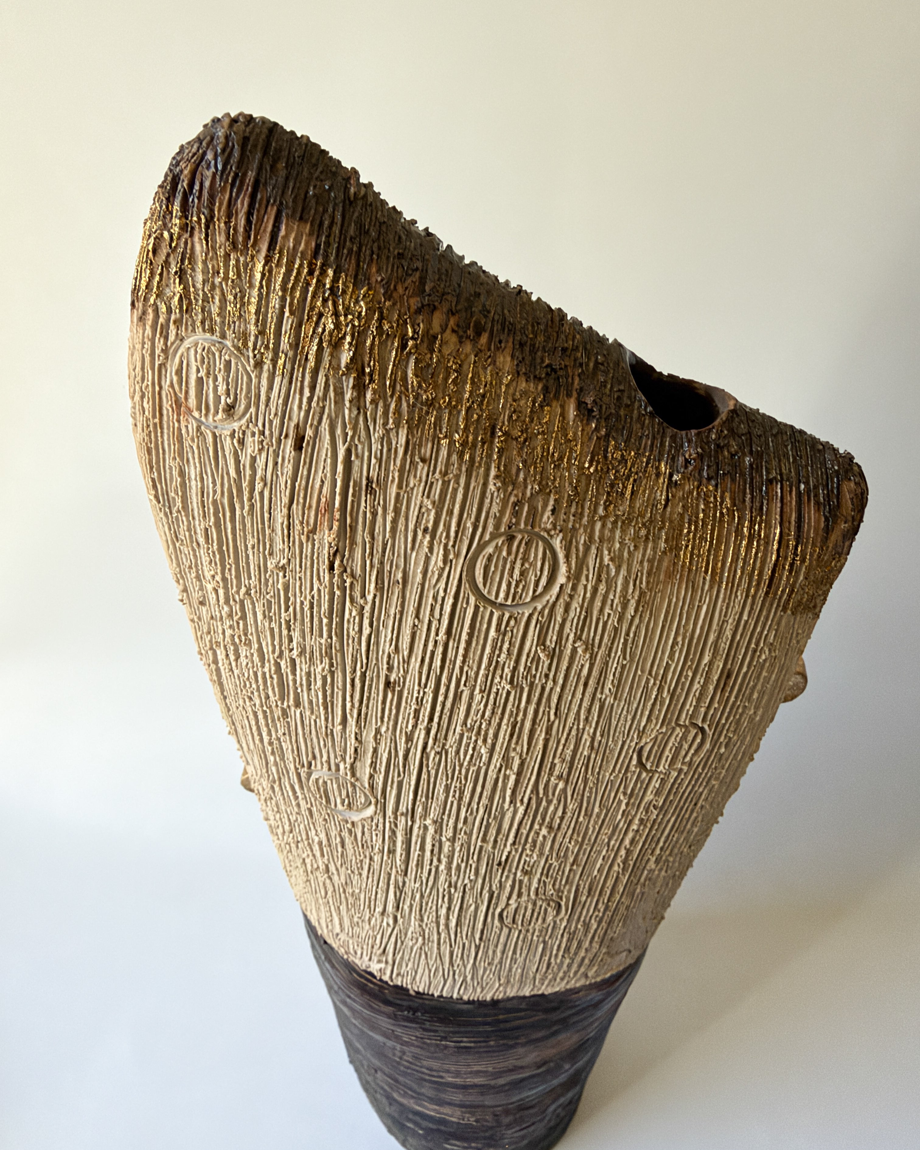 Handmade Ceramic Amphora Sculpture Vase (signed)