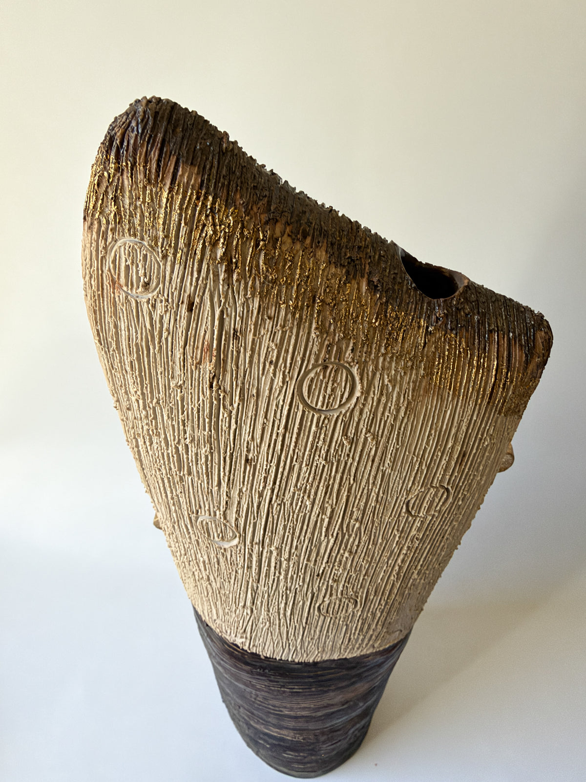 Handmade Ceramic Amphora Sculpture Vase (signed)