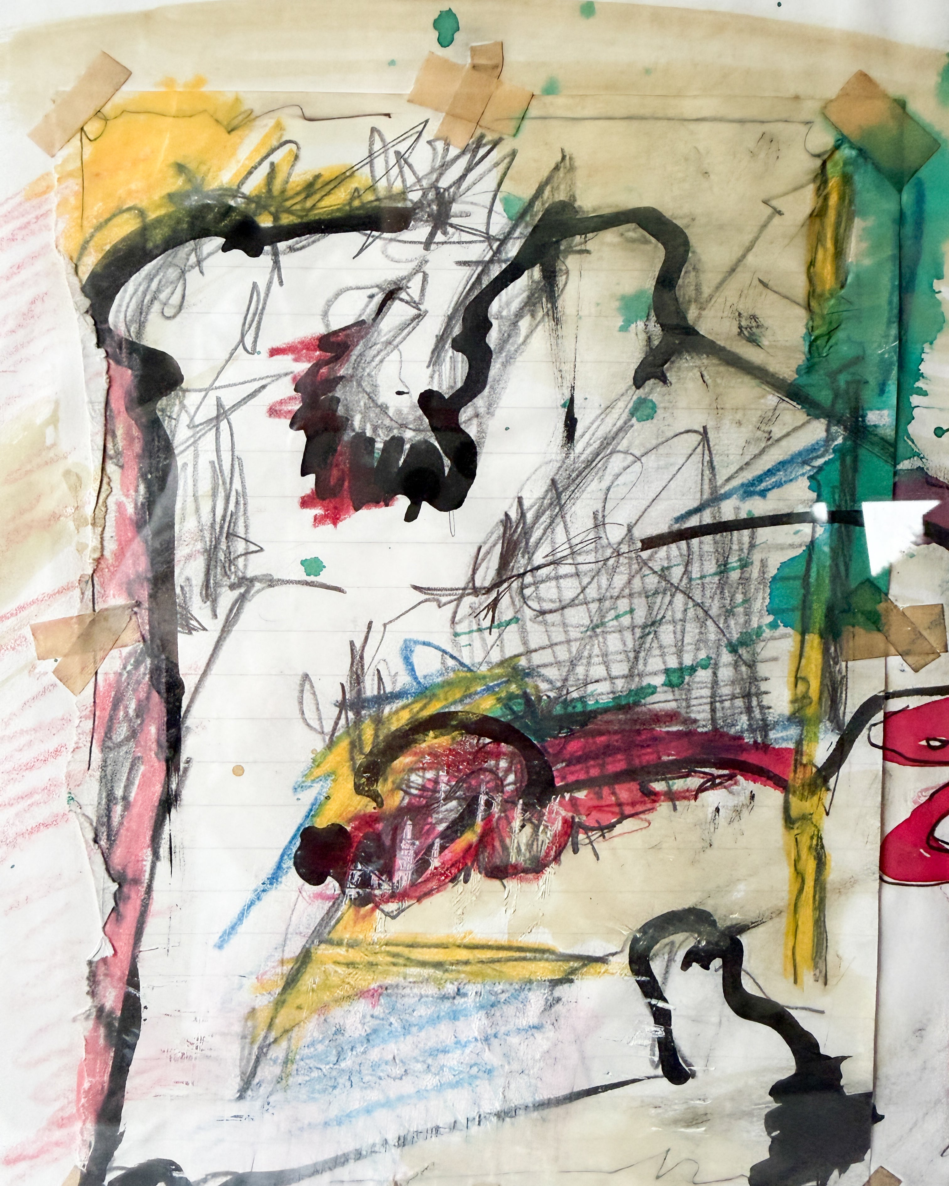Vintage Abstract Mixed Media Art - France