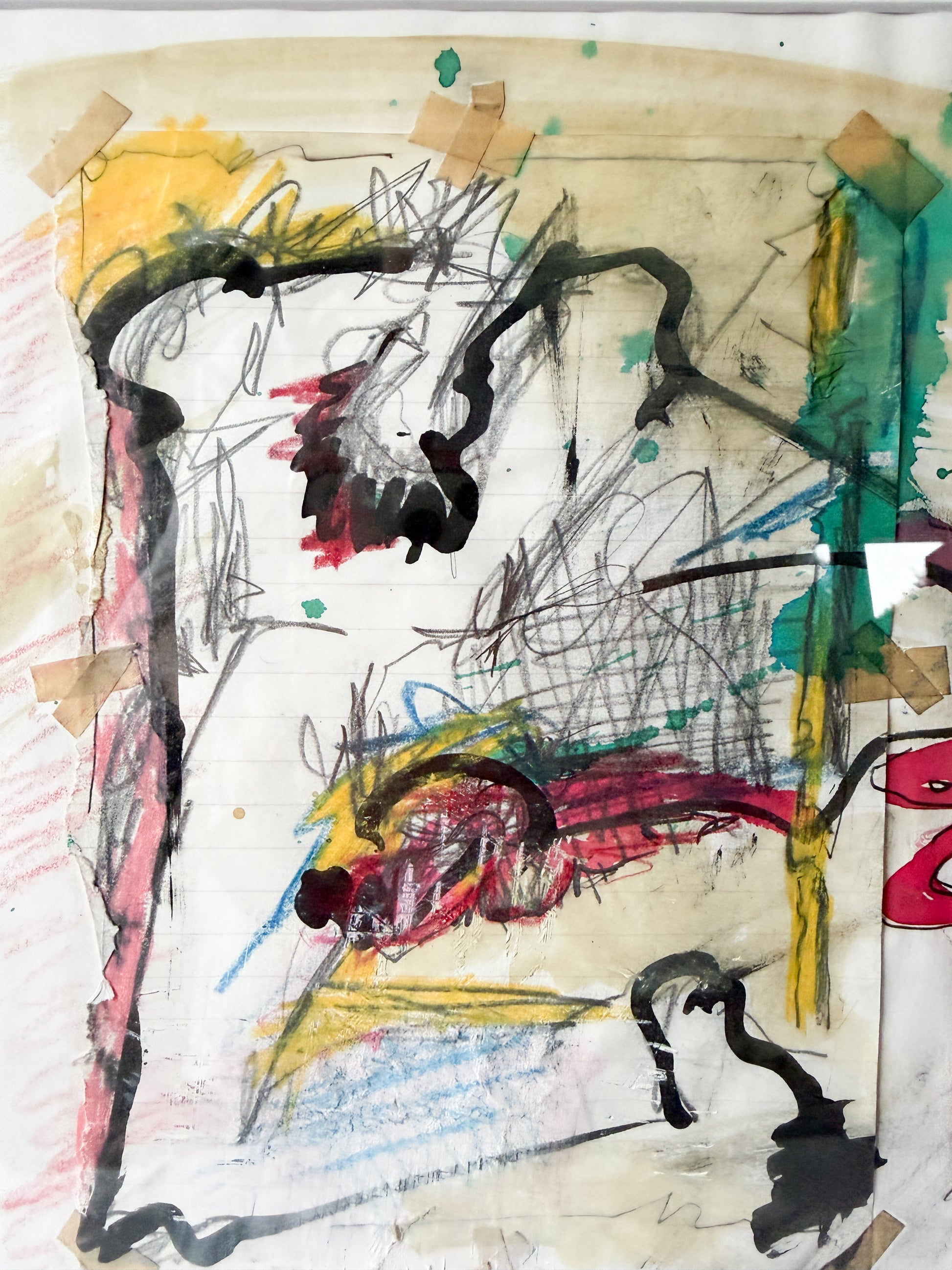 Vintage Abstract Mixed Media Art - France