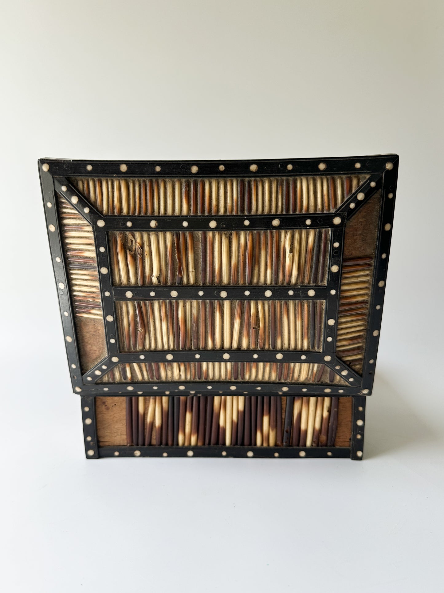 Antique Porcupine Quill Box