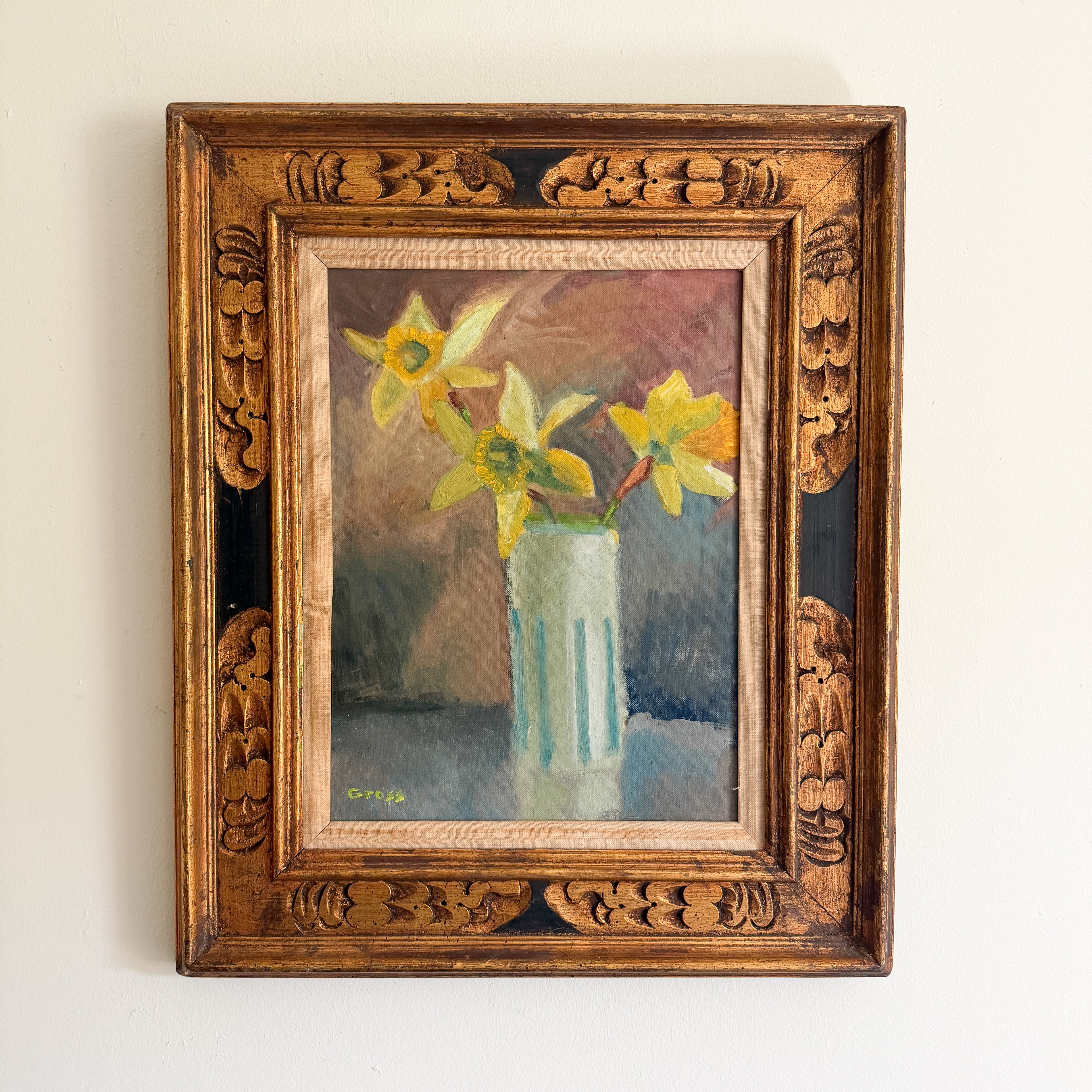 Daffodil Oil Painting on Board