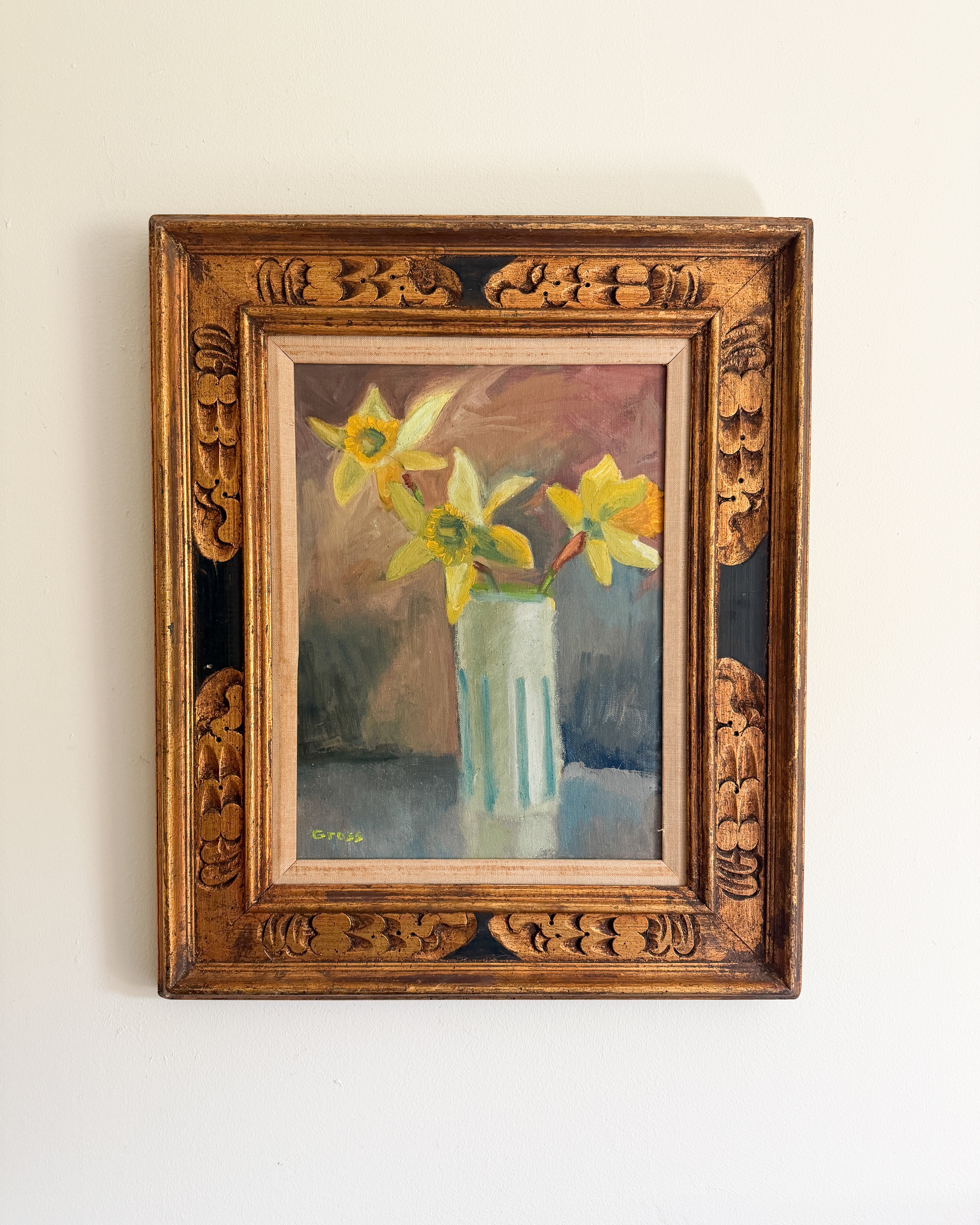 Daffodil Oil Painting on Board