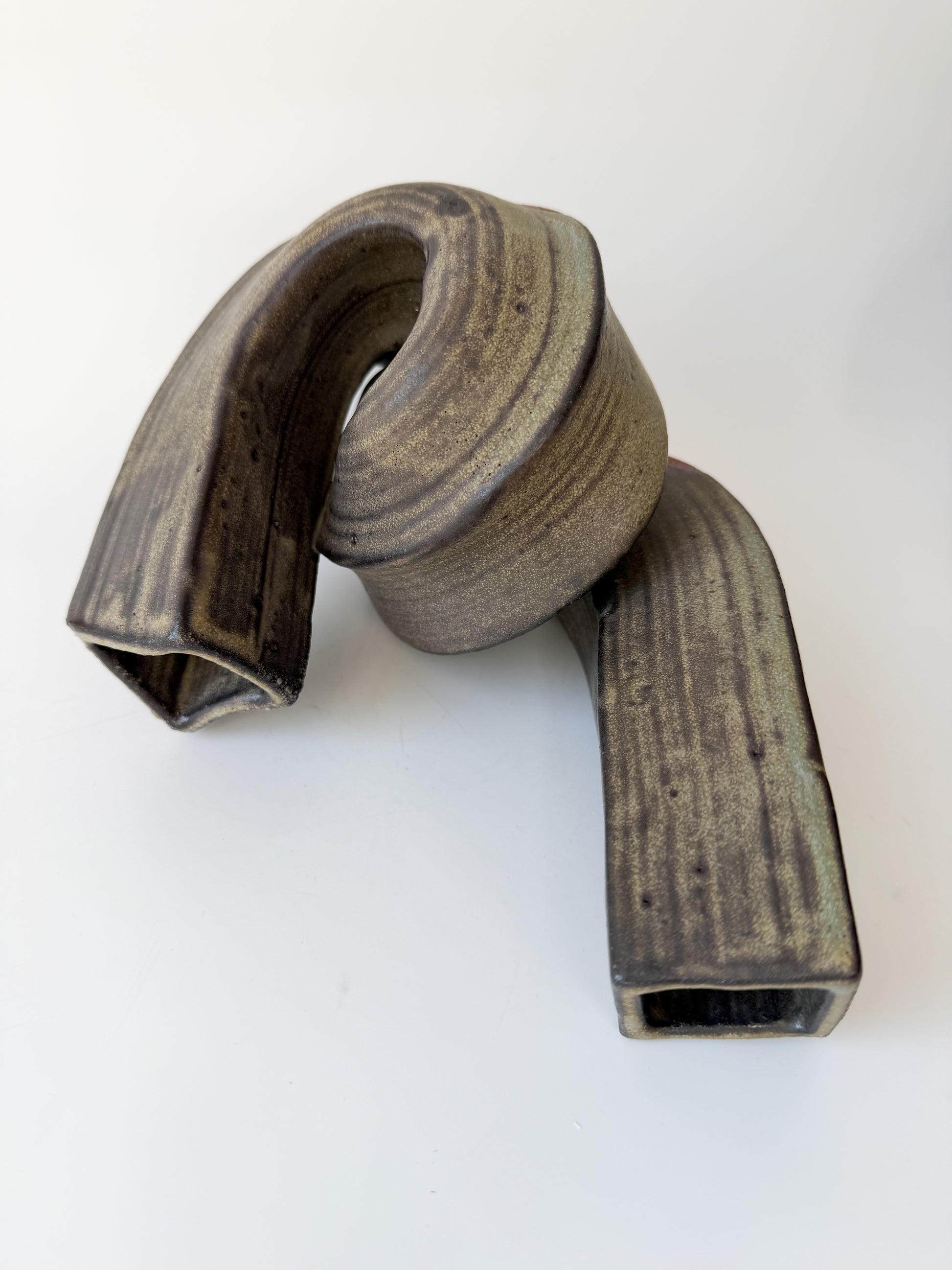 Handmade Artist Earthenware Ikebana-Style Ceramic Vase