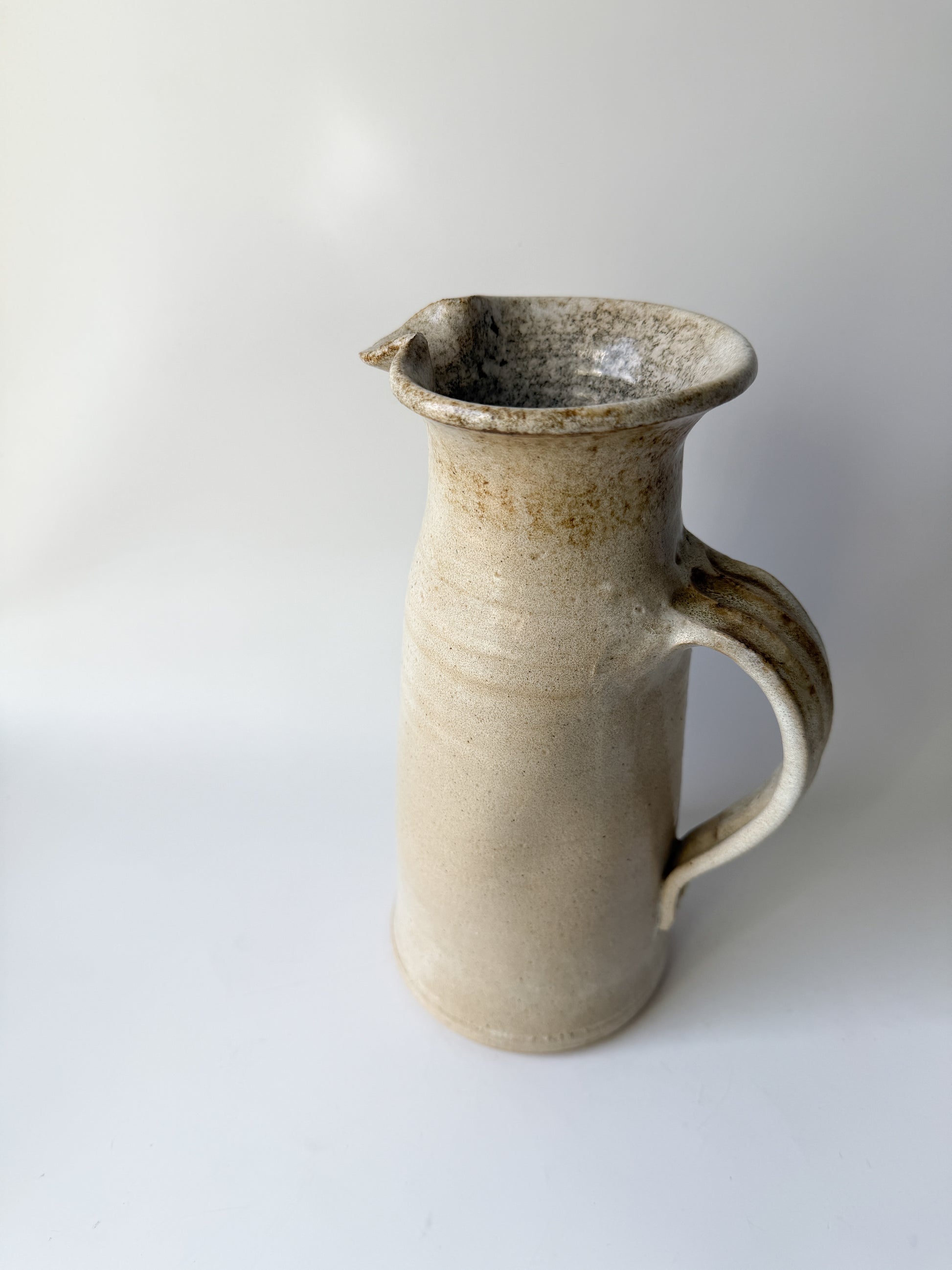 Tall Handmade Pottery Pitcher