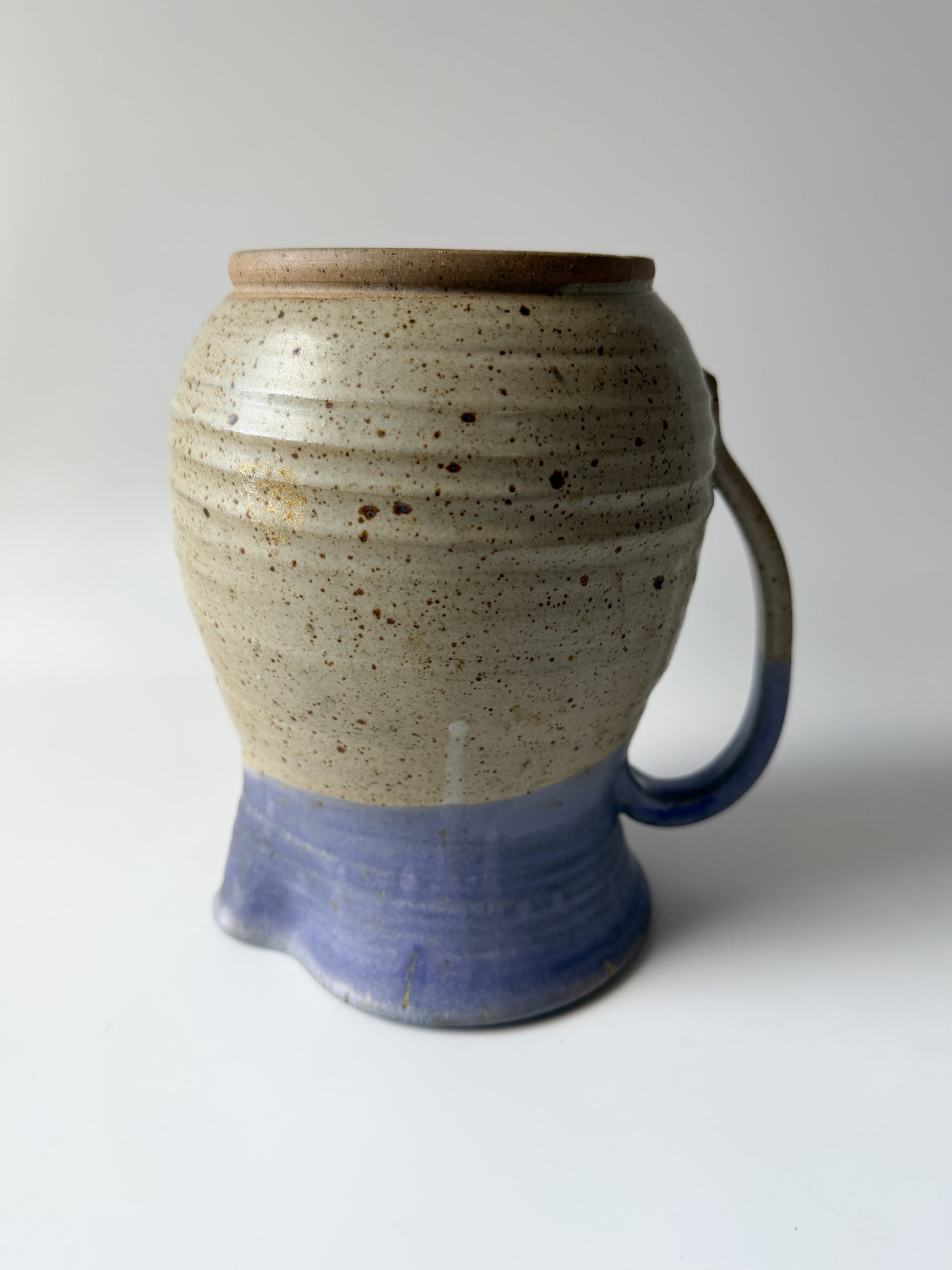 Hand Thrown Artist Pottery Pitcher with Lilac Glaze