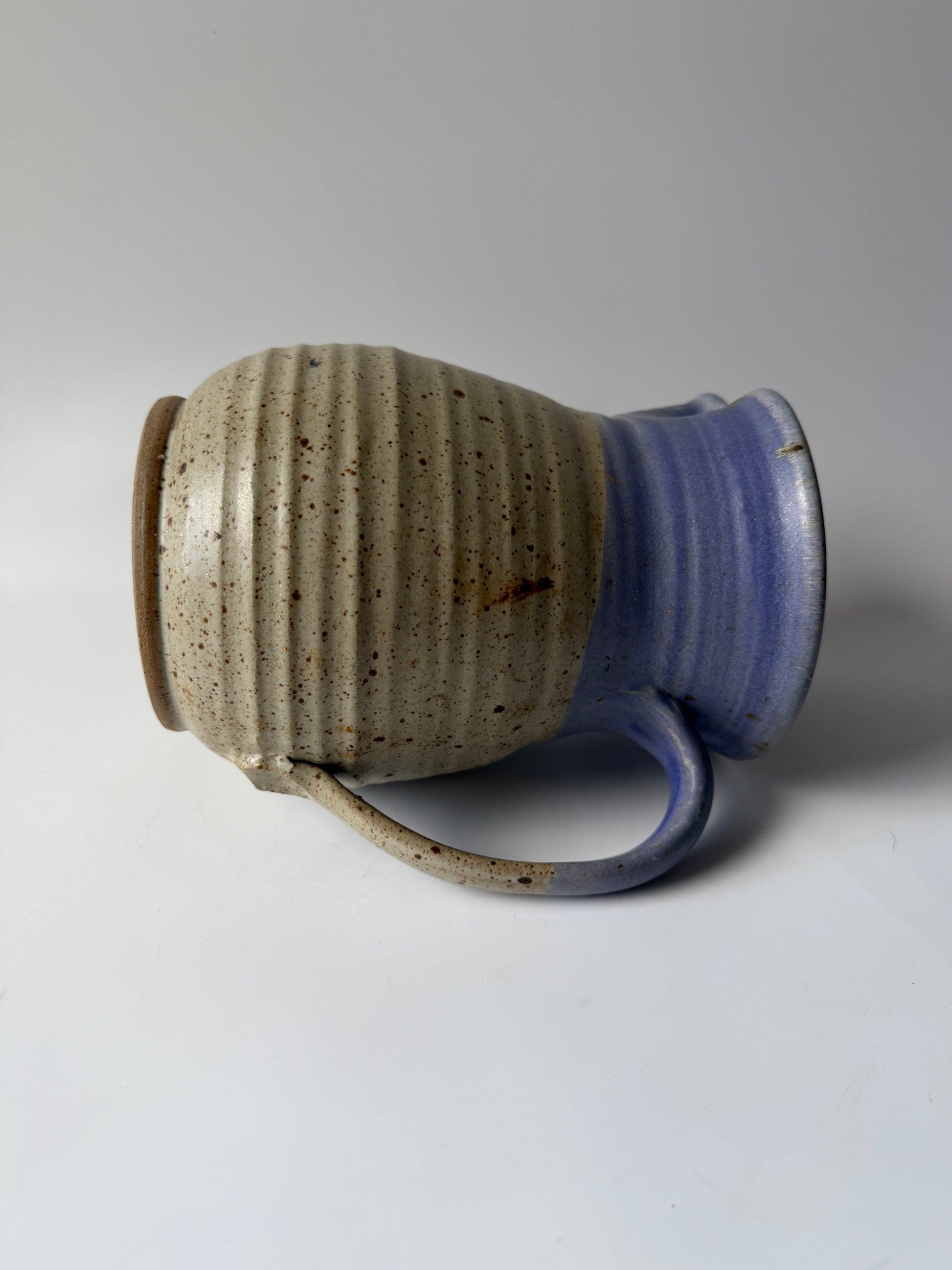 Hand Thrown Artist Pottery Pitcher with Lilac Glaze