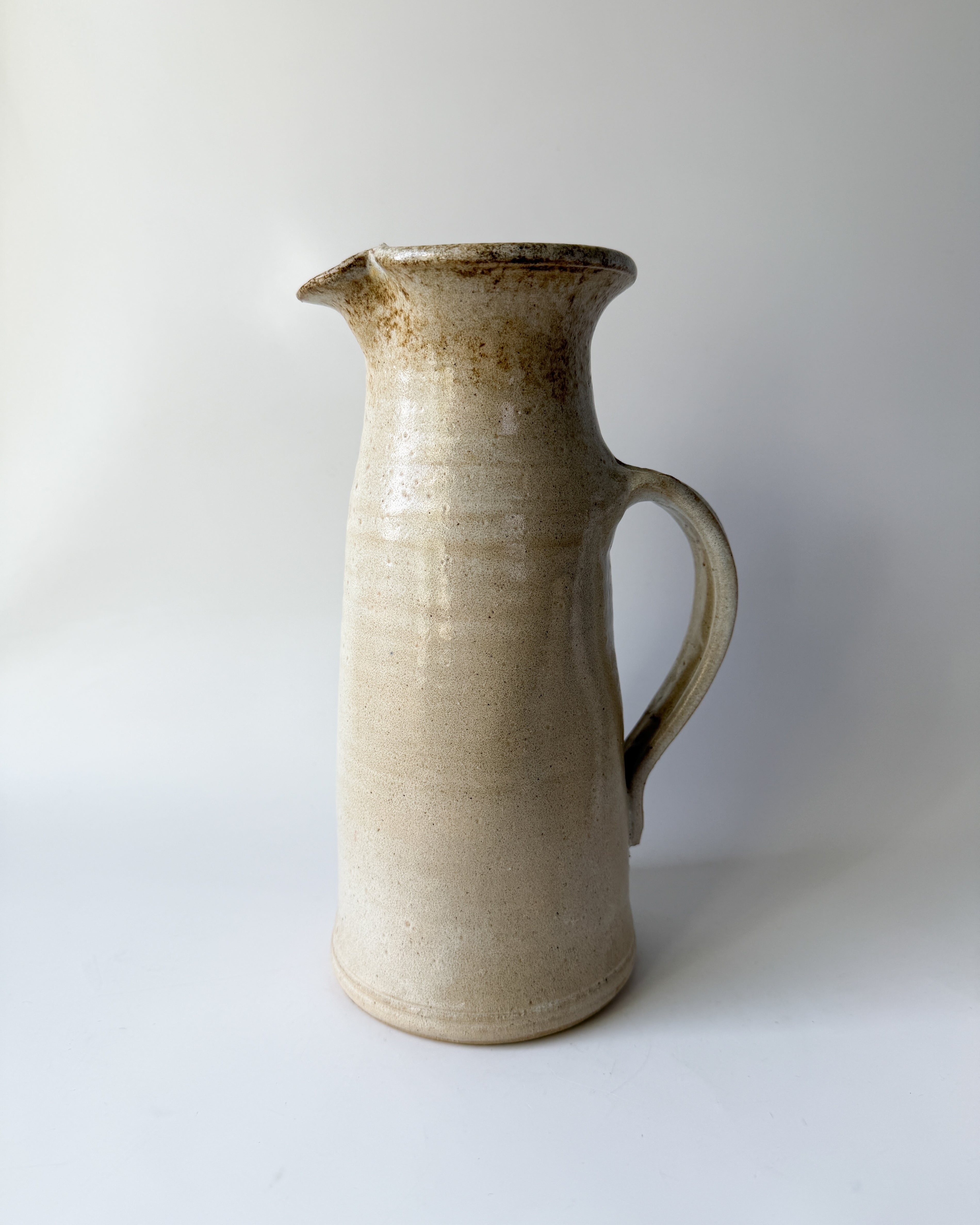 Tall Handmade Pottery Pitcher