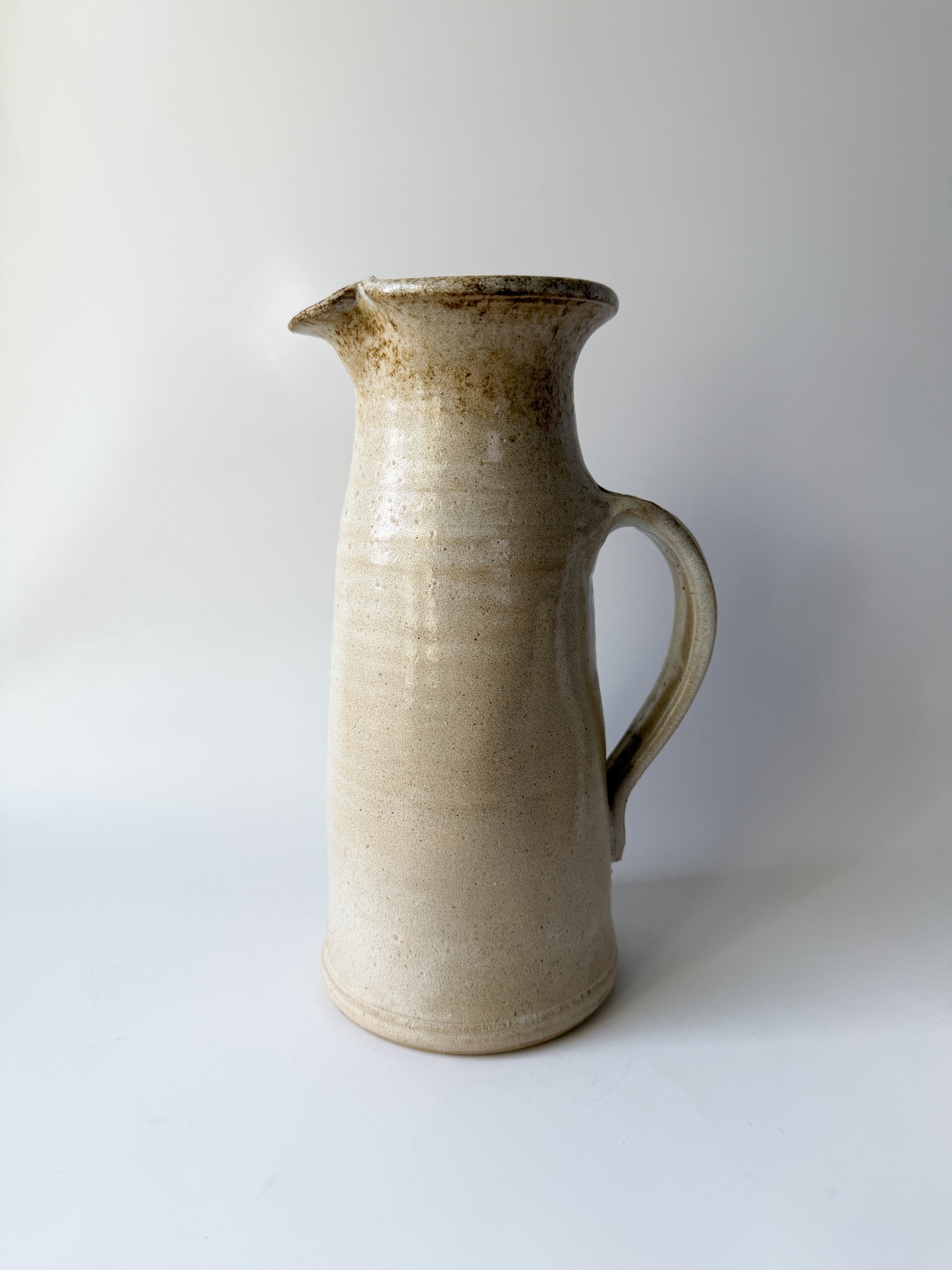 Tall Handmade Pottery Pitcher