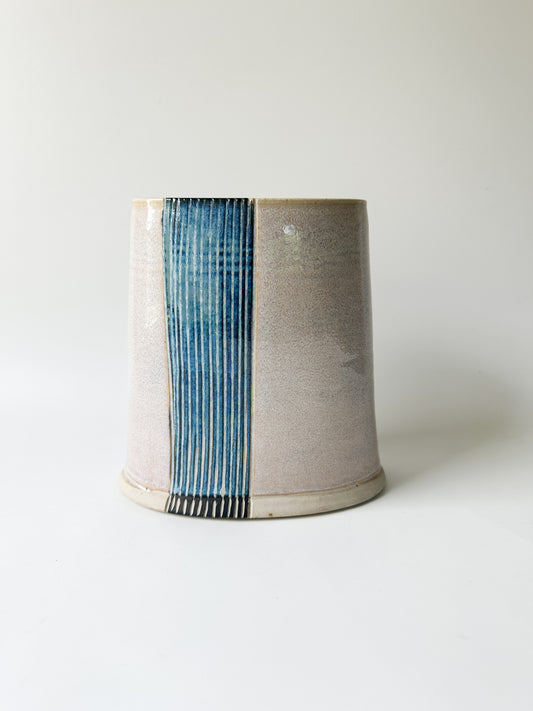 Artist Abstract Ceramic Vase - Signed