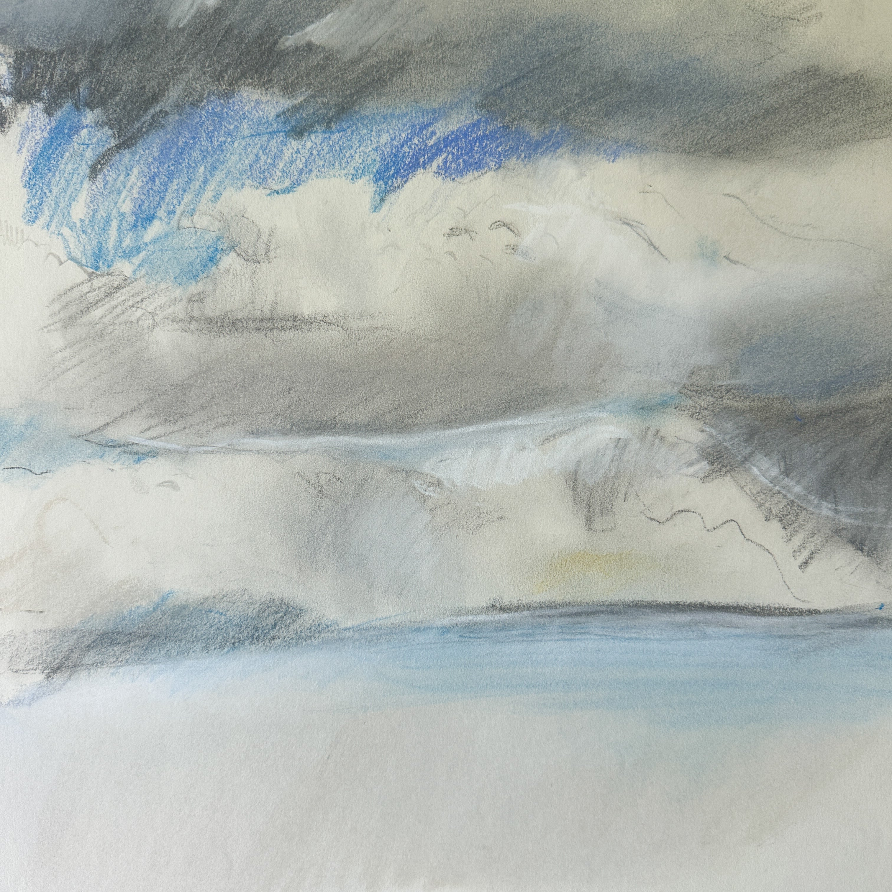 Moody Clouds - Pastel by Jane Matteson (14"W x 17"H)