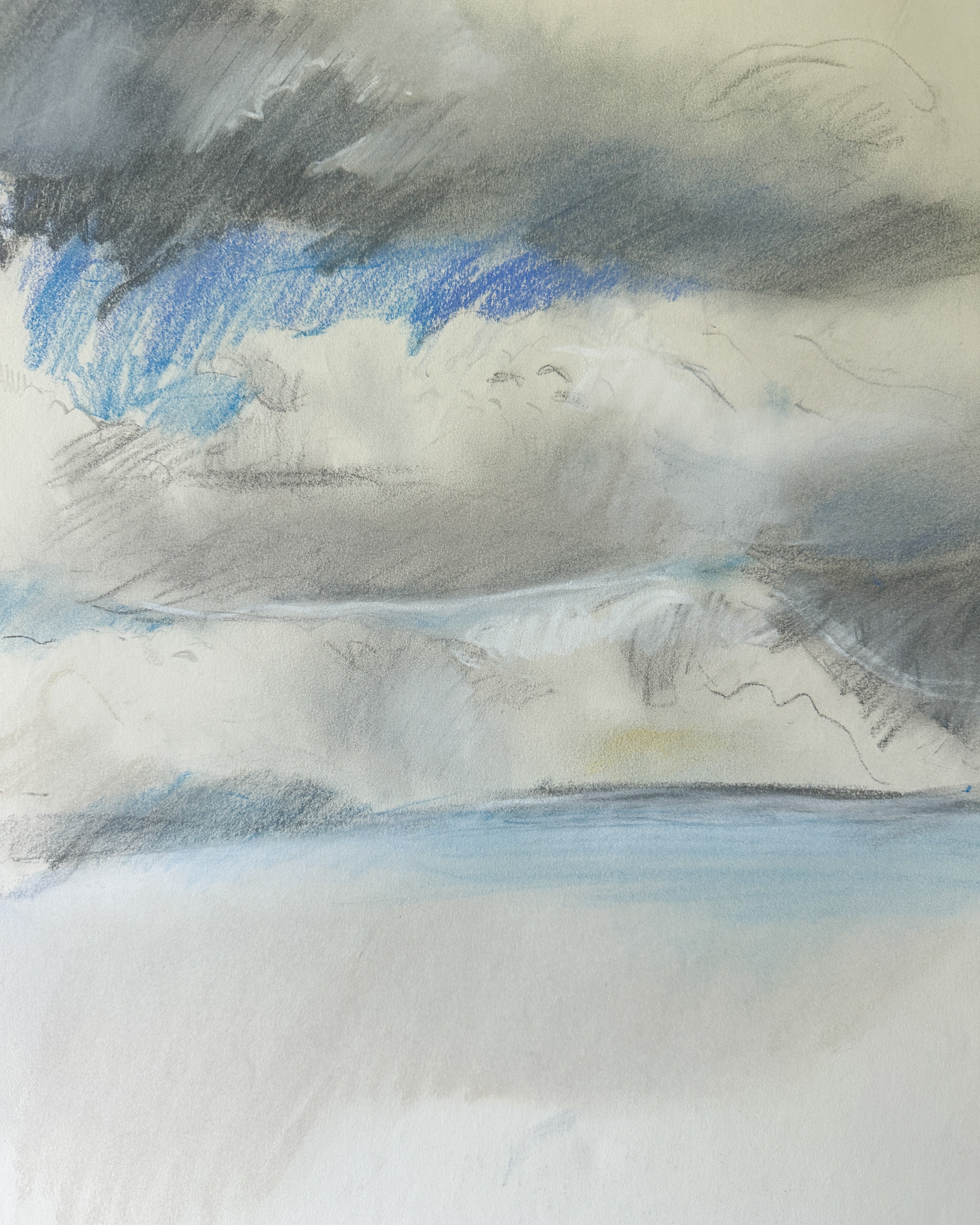 Moody Clouds - Pastel by Jane Matteson (14"W x 17"H)