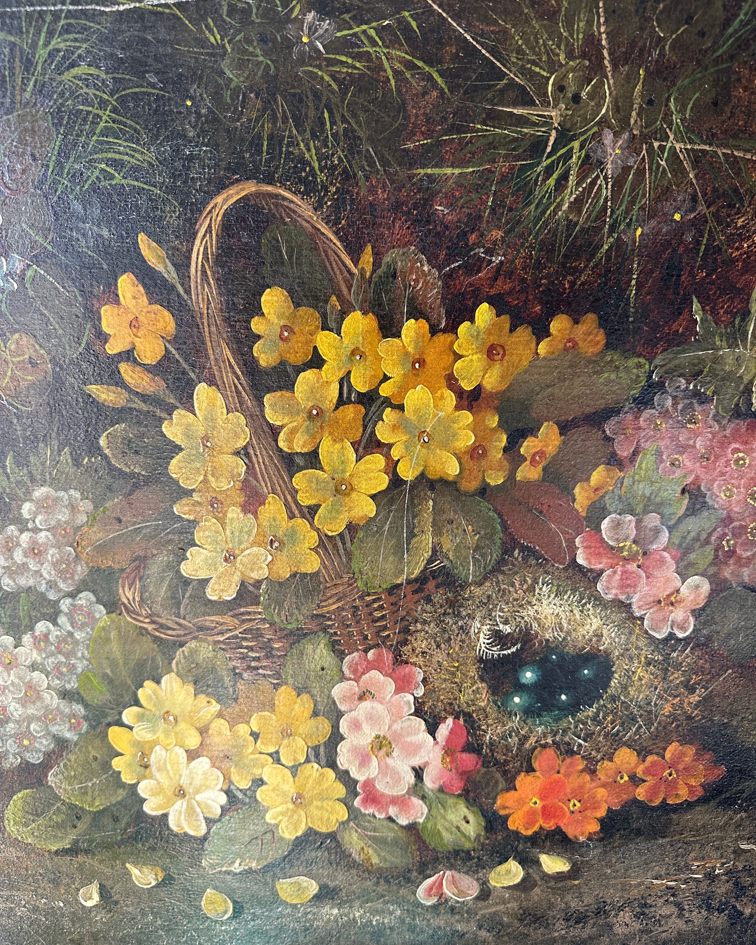 Antique Floral Oil Painting (signed)