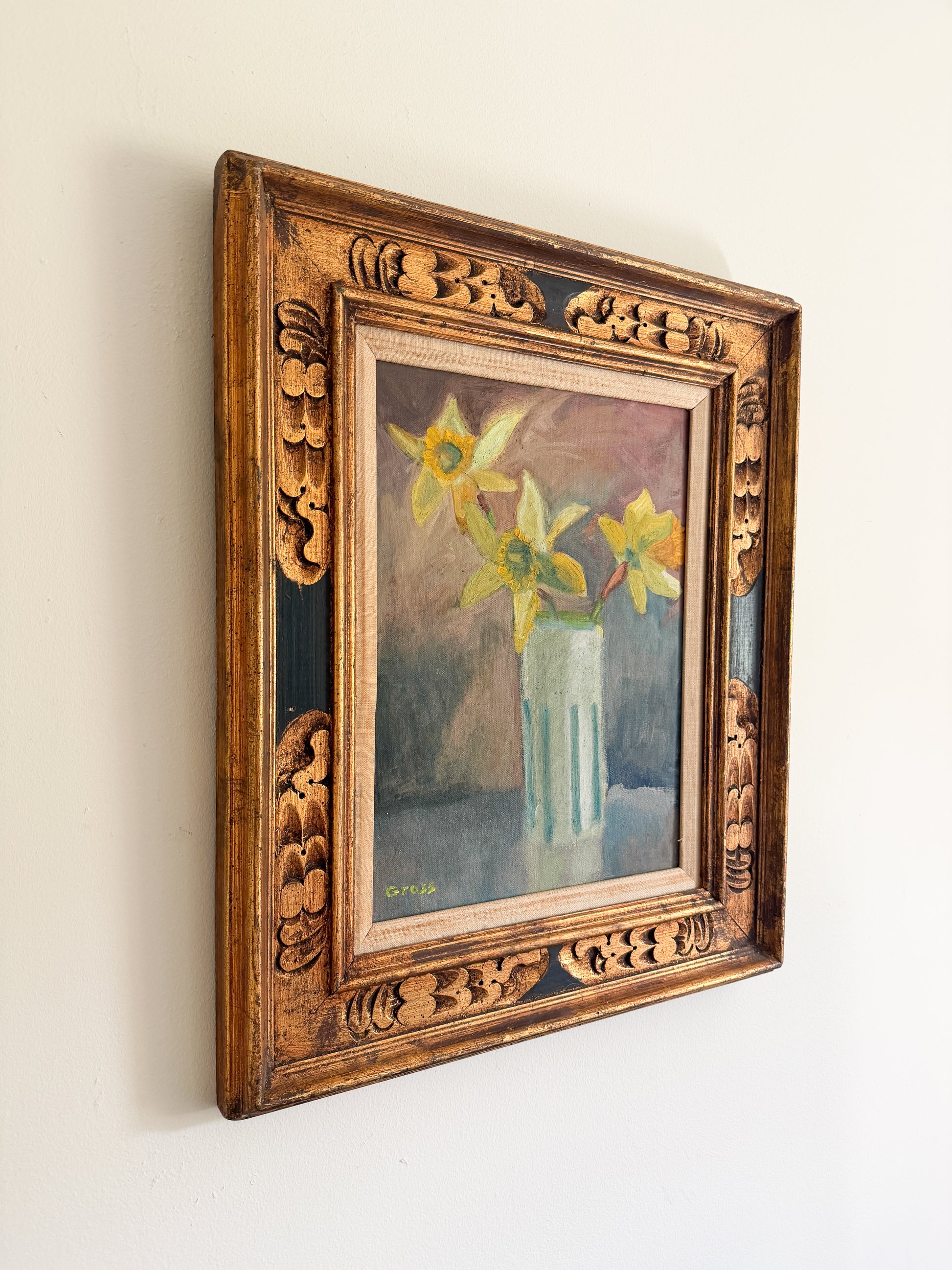 Daffodil Oil Painting on Board
