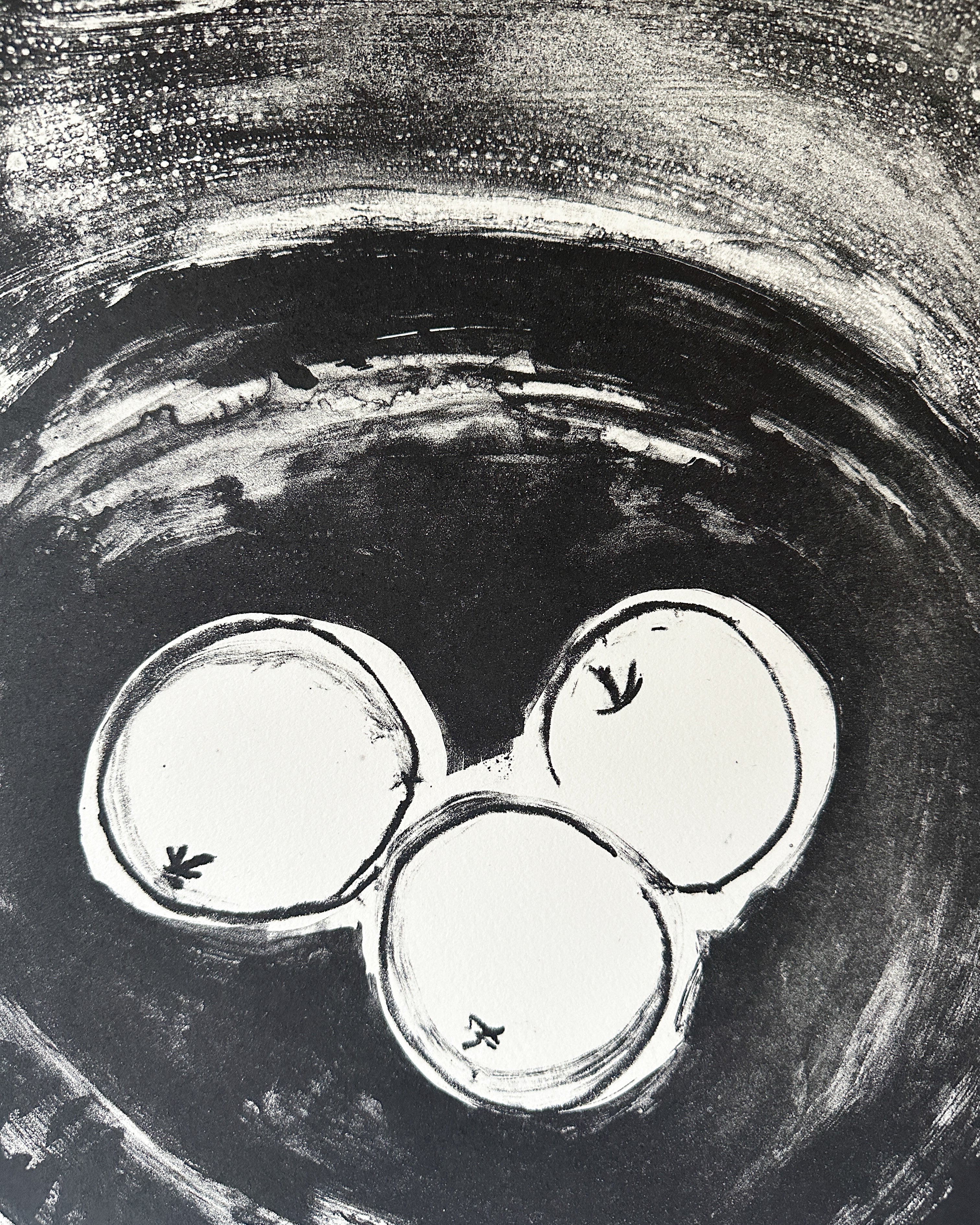 BOWL OF FRUIT Lithograph by Late Artist Jane Matteson