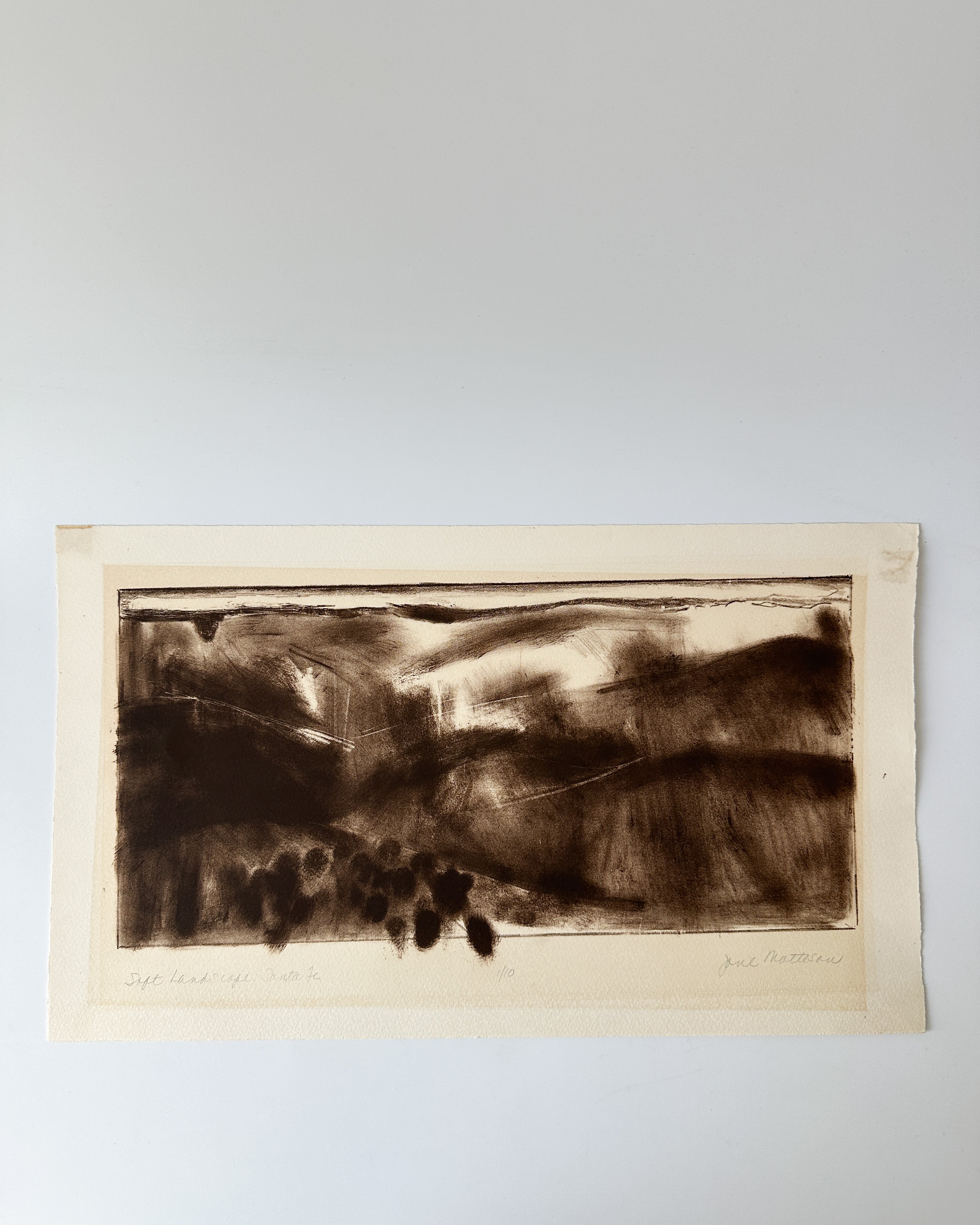 “SOFT LANDSCAPE: SANTA FE” Lithograph by Late Artist Jane Matteson